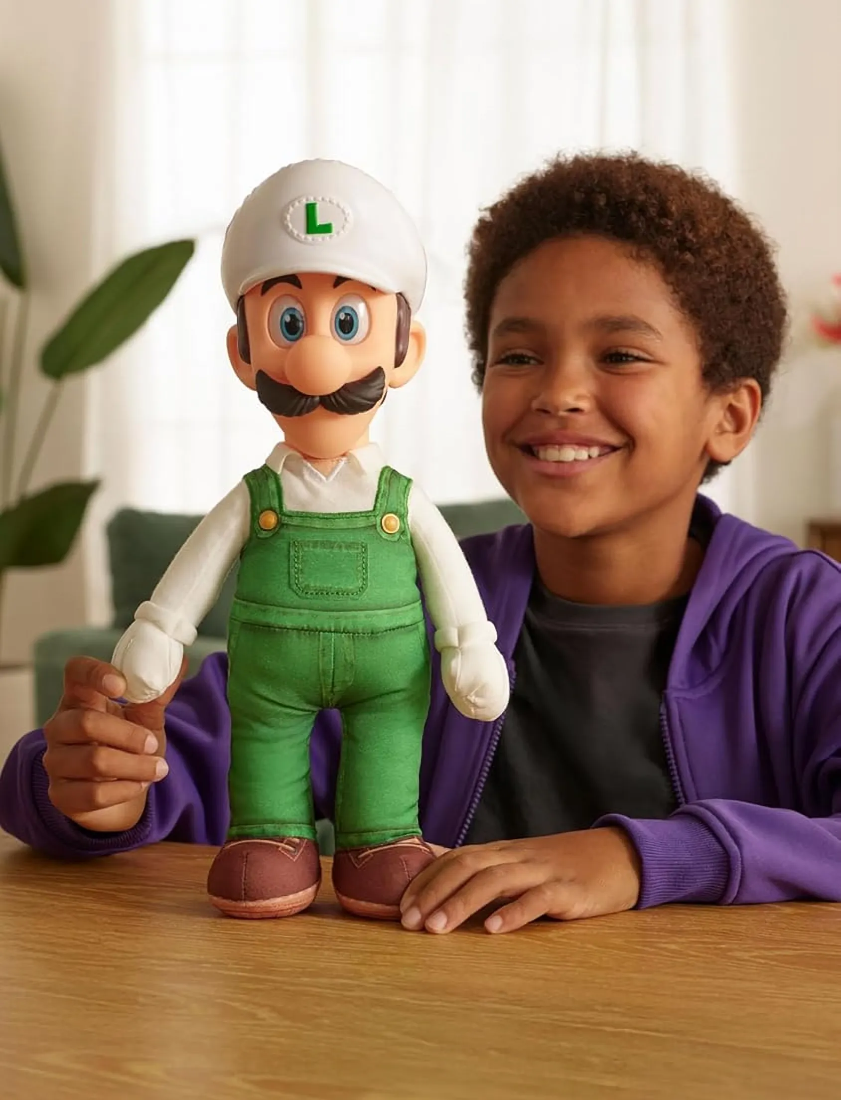 Super Mario - Nintendo The Super Mario Galaxy Movie - Jumbo Roto Plush Fire Luigi - plüschspielzeug - multicoloured - 0