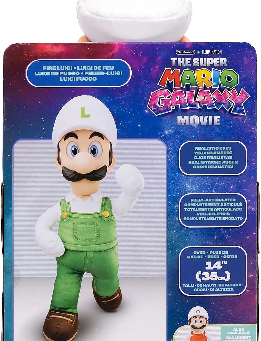 Super Mario - Nintendo The Super Mario Galaxy Movie - Jumbo Roto Plush Fire Luigi - plüschspielzeug - multicoloured - 0