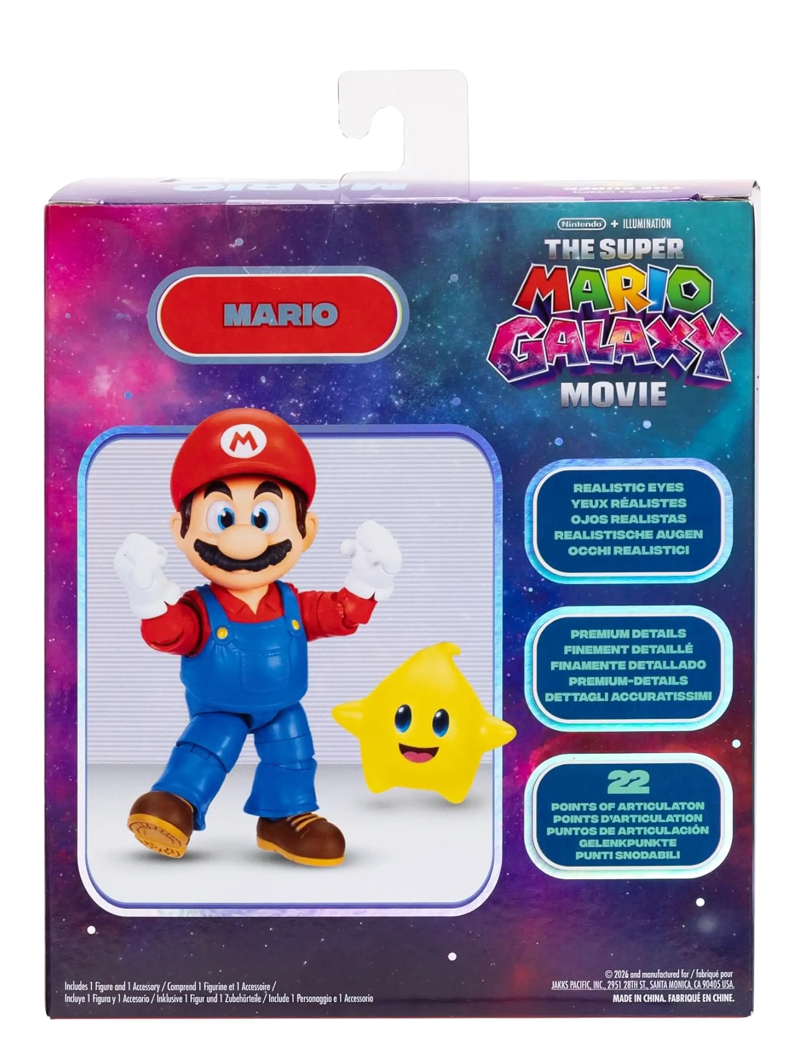 Super Mario - The Super Mario Galaxy Movie - 5” Figure Series – Mario Figure  with Luma Star Accessory - film- & märchenfiguren - multicoloured - 5