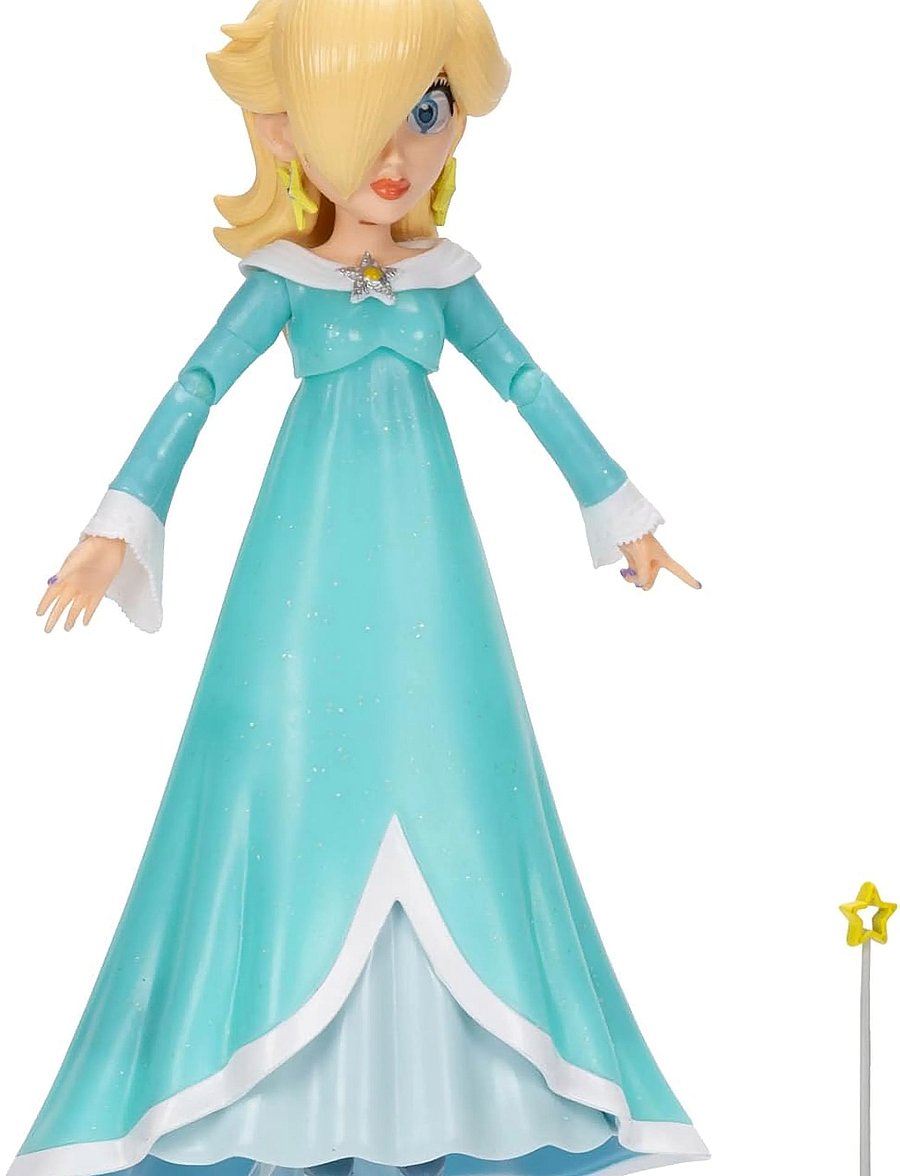 Super Mario - The Super Mario Galaxy Movie - 5” Figure Series – Rosalina Figure with Wand and Stand Accessories - film- & märchenfiguren - multicoloured - 0