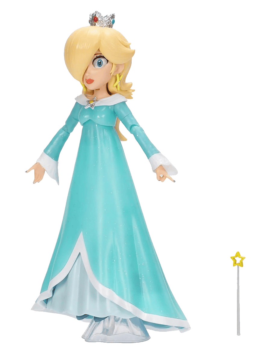 Super Mario - The Super Mario Galaxy Movie - 5” Figure Series – Rosalina Figure with Wand and Stand Accessories - film- & märchenfiguren - multicoloured - 5