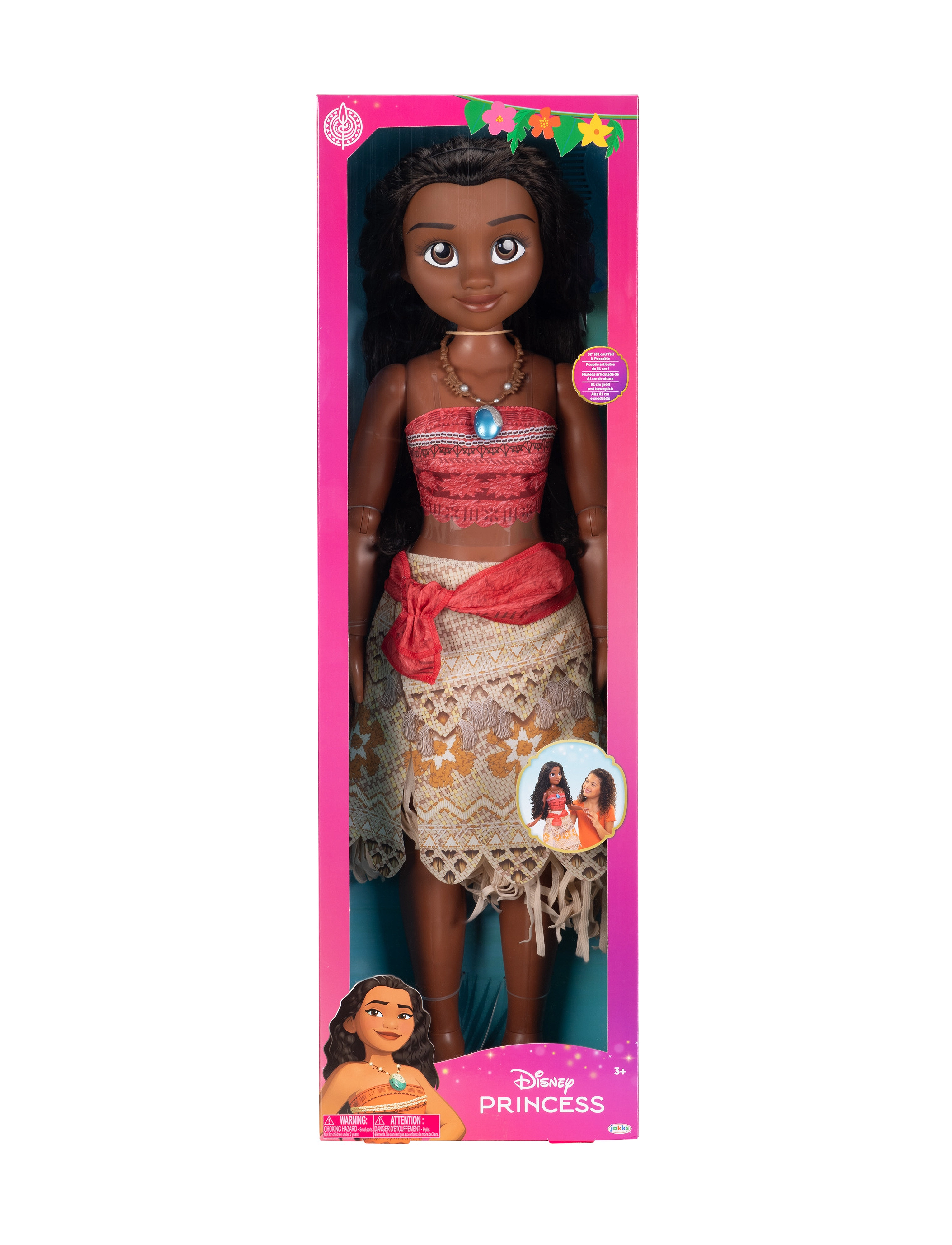 Princesses Disney Princess 80Cm. Playdate Vaiana, One Size, Dolls & Accessories, Mehrfarbig/gemustert - Dolls, Kinder