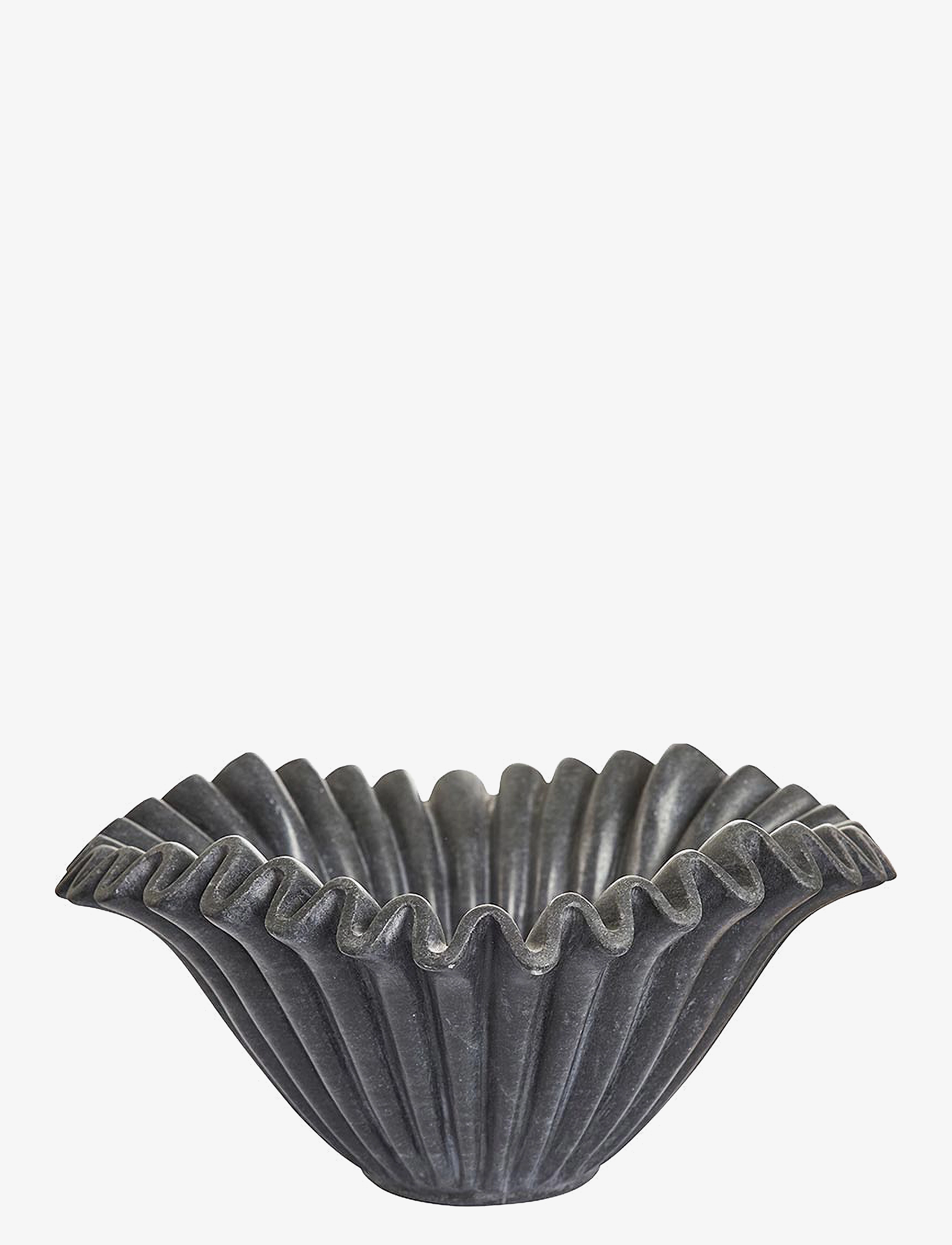 Jakobsdals Anemone Skål, Decorative Platters, Sort, Str: 30X30X15CM