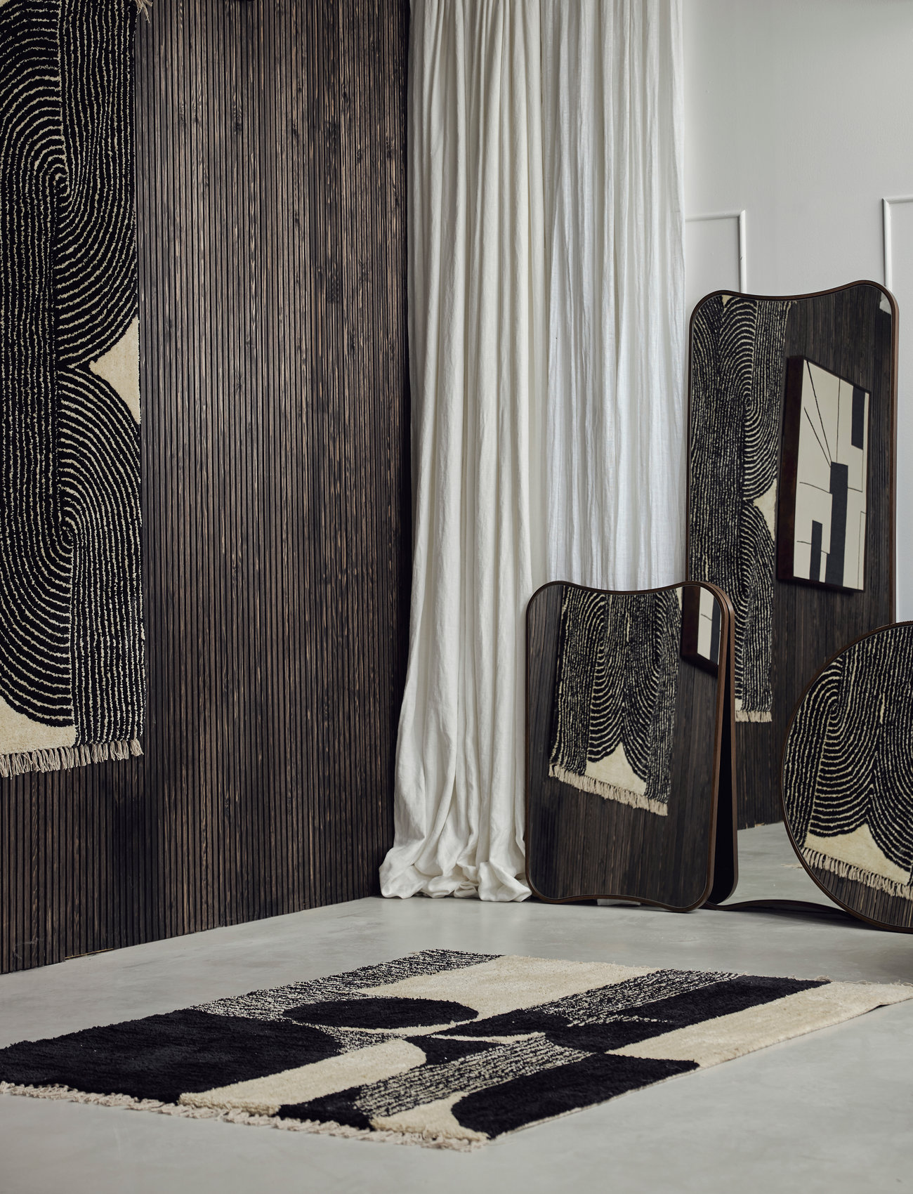 Jakobsdals - Carpet Forma - kokvilnas paklāji & lupatu paklājs - black - 1