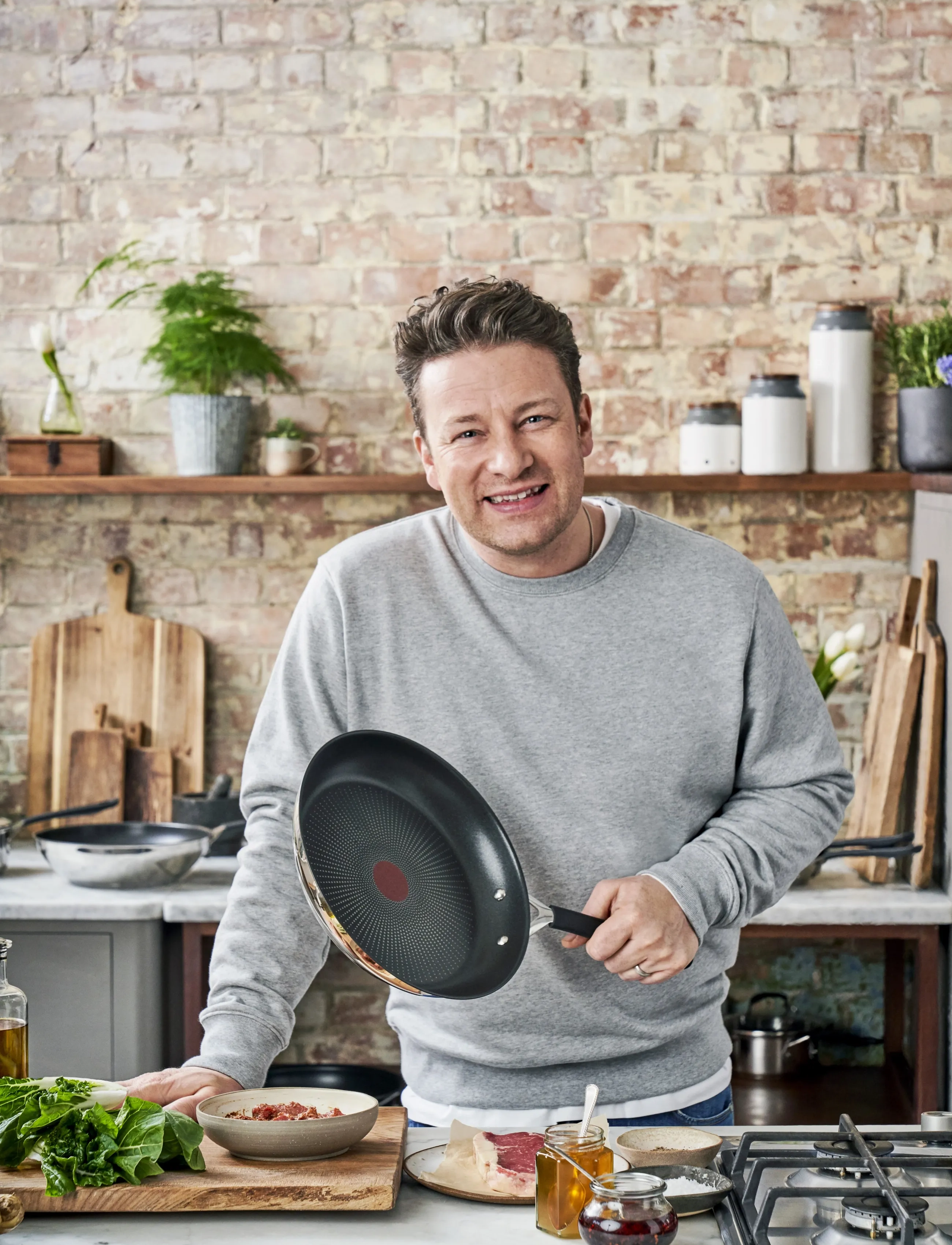 Jamie Oliver Tefal Jo Quick & Easy Ss Frypan 28 Cm In Box, Ø cm, Pots Pans, Schwarz - Frying Homeware
