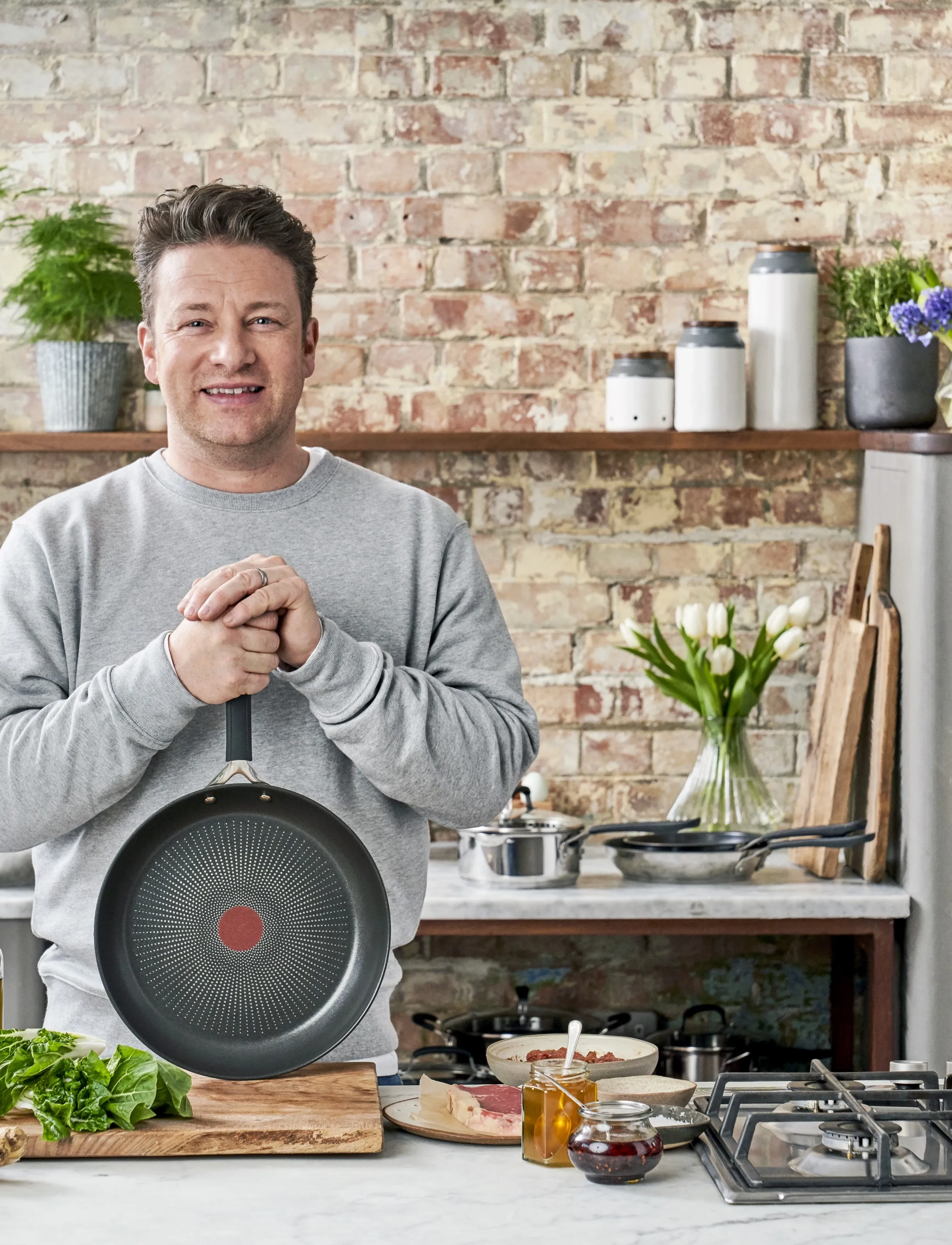 Jamie Oliver Tefal - JO Quick & Easy SS Frypan 28 cm in Box - poêles à frire - coated aluminium - 5