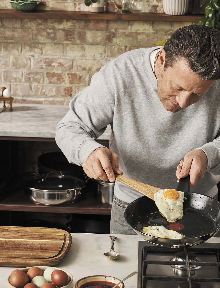 Jamie Oliver Tefal - JO Everyday Kitchen SS Ceramic Frypan 24 cm - bratpfannen - stainless steel - 0