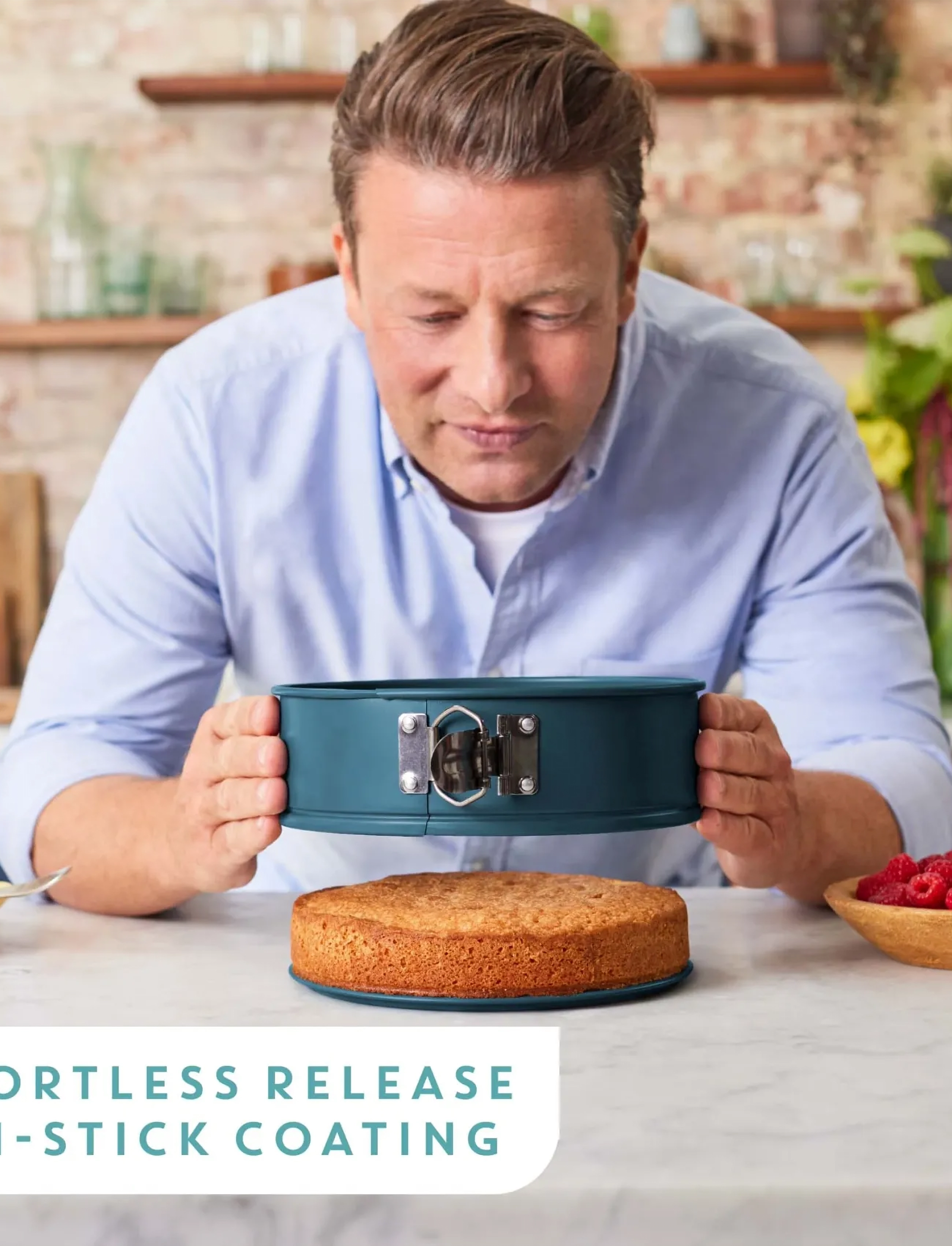 Jamie Oliver Tefal Bakeware Springform 26 Cm Blue, cm, Baking Tins, Blau - Cookies- & Cake Homeware