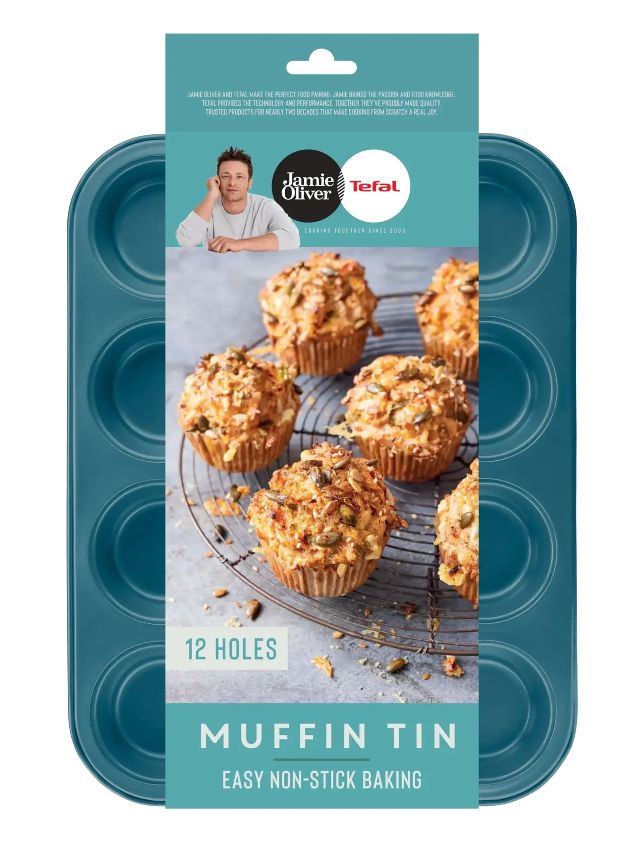 Jamie Oliver Tefal - Jamie Oliver Bakeware 12 muffin plate blue - cupcake & muffinformen - turqoise - 4