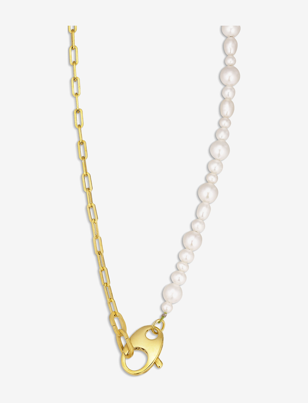 Jane Koenig - Atomic Pearl Chain Necklace - 18 carat goldplated sterlingsilver - 0