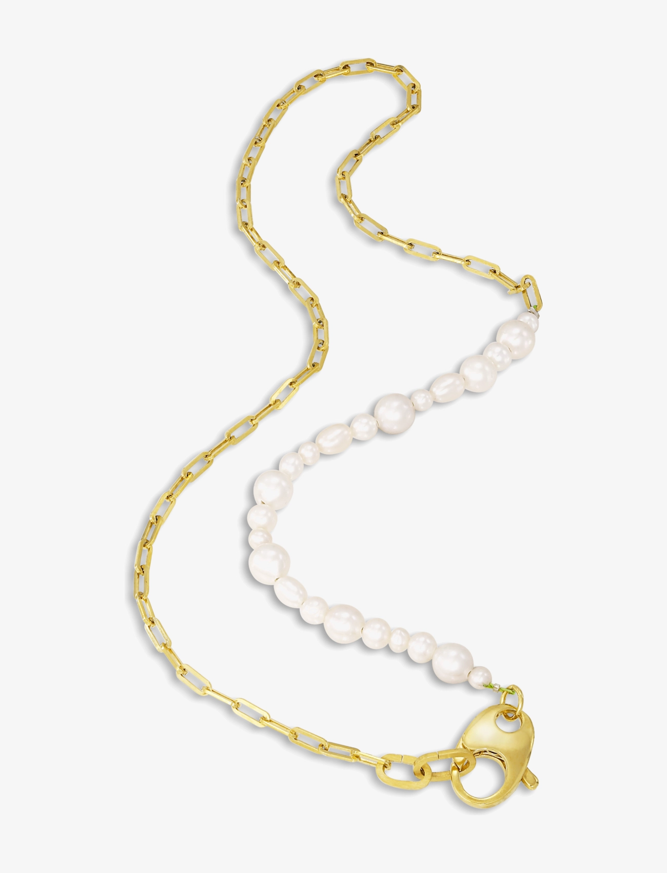 Jane Koenig - Atomic Pearl Chain Necklace - 18 carat goldplated sterlingsilver - 1