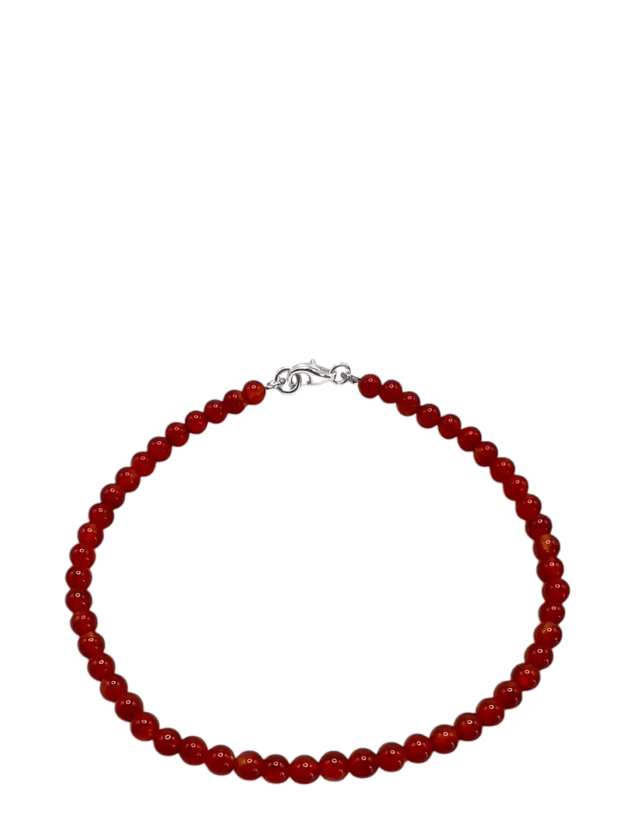 Jane Koenig - Bead anklet Carnelian - sterlingsilver - 0