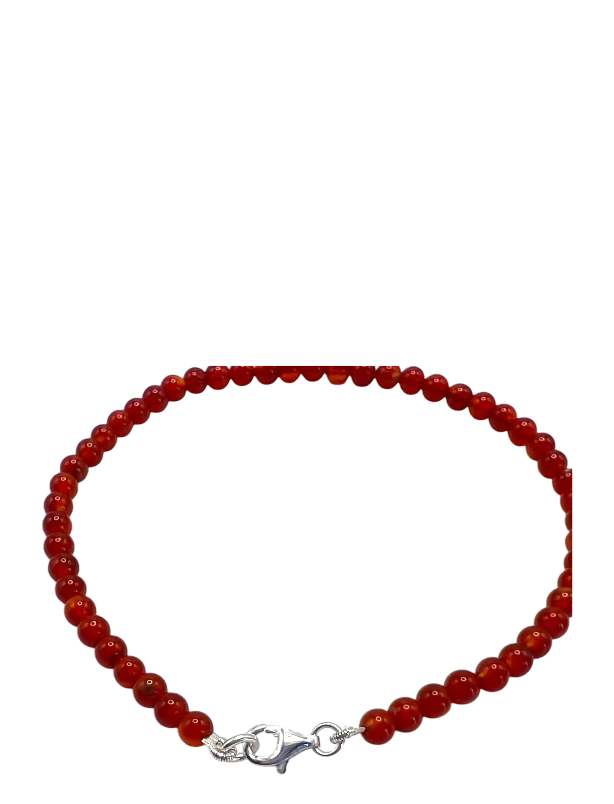 Jane Koenig - Bead anklet Carnelian - sterlingsilver - 1