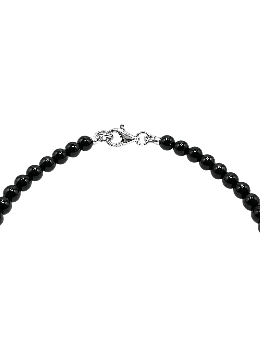 Jane Koenig - Bead anklet Onyx - sterlingsilver - 1