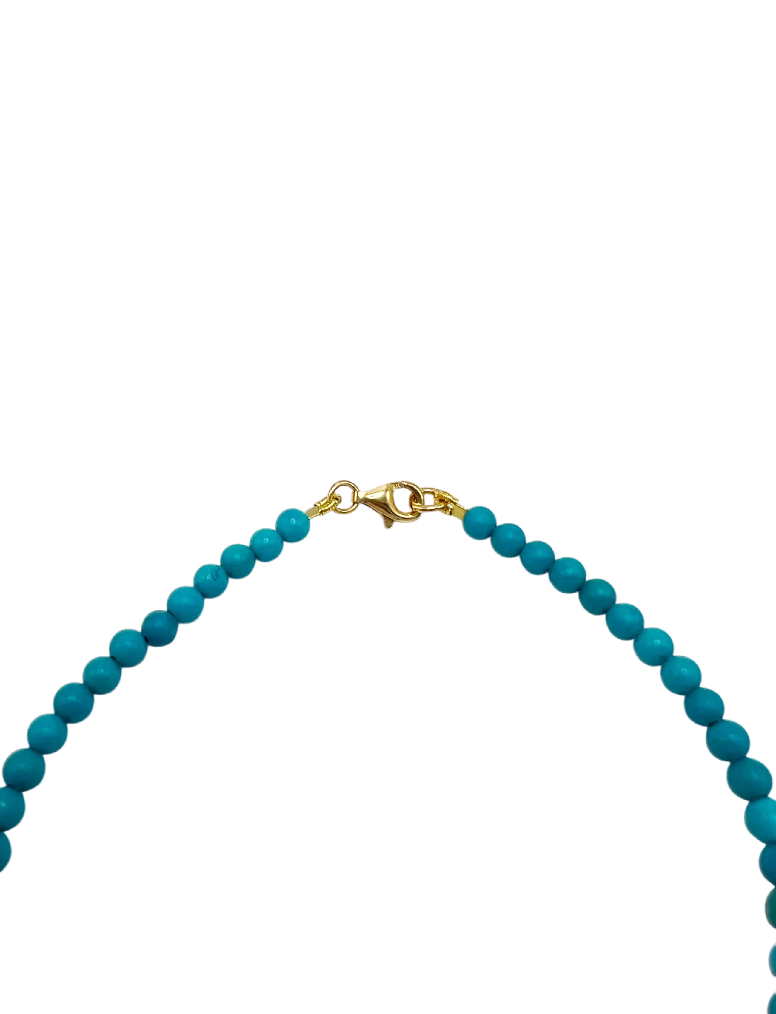 Jane Koenig - Bead anklet Turquoise - 18 carat goldplated sterlingsilver - 1