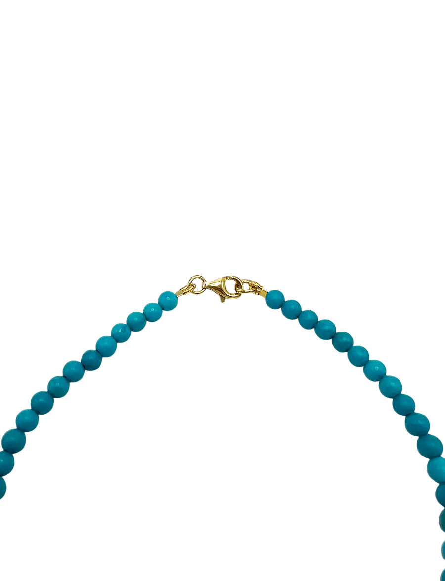 Jane Koenig - Bead anklet Turquoise - 18 carat goldplated sterlingsilver - 1