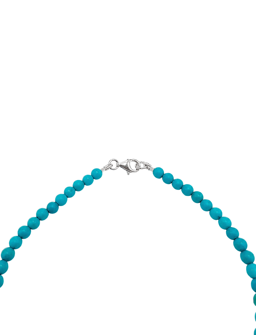 Jane Koenig - Bead anklet Turquoise - sterlingsilver - 1