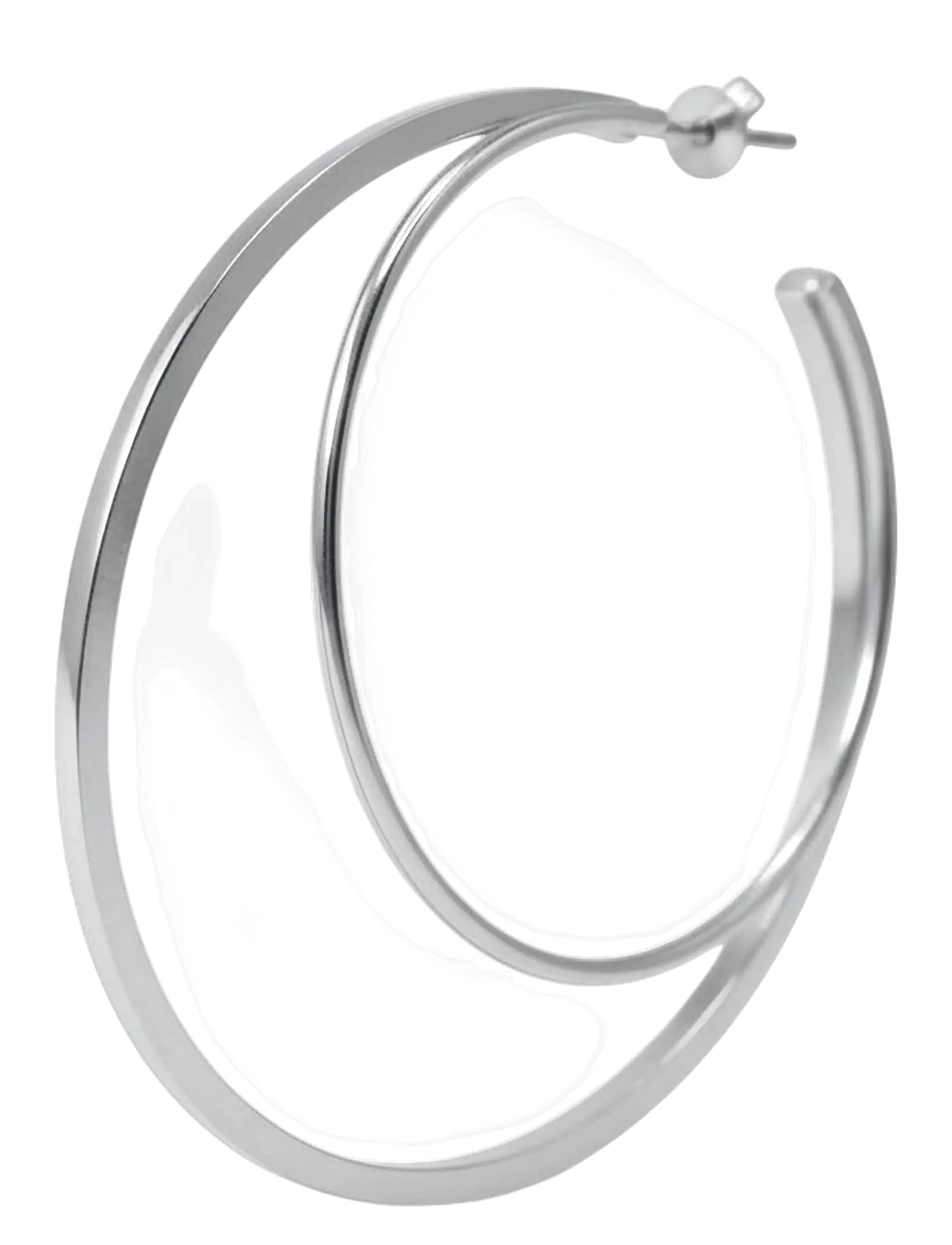 Jane Koenig Big Double Olympia Hoop - Hverdags stil - SILVER / silver