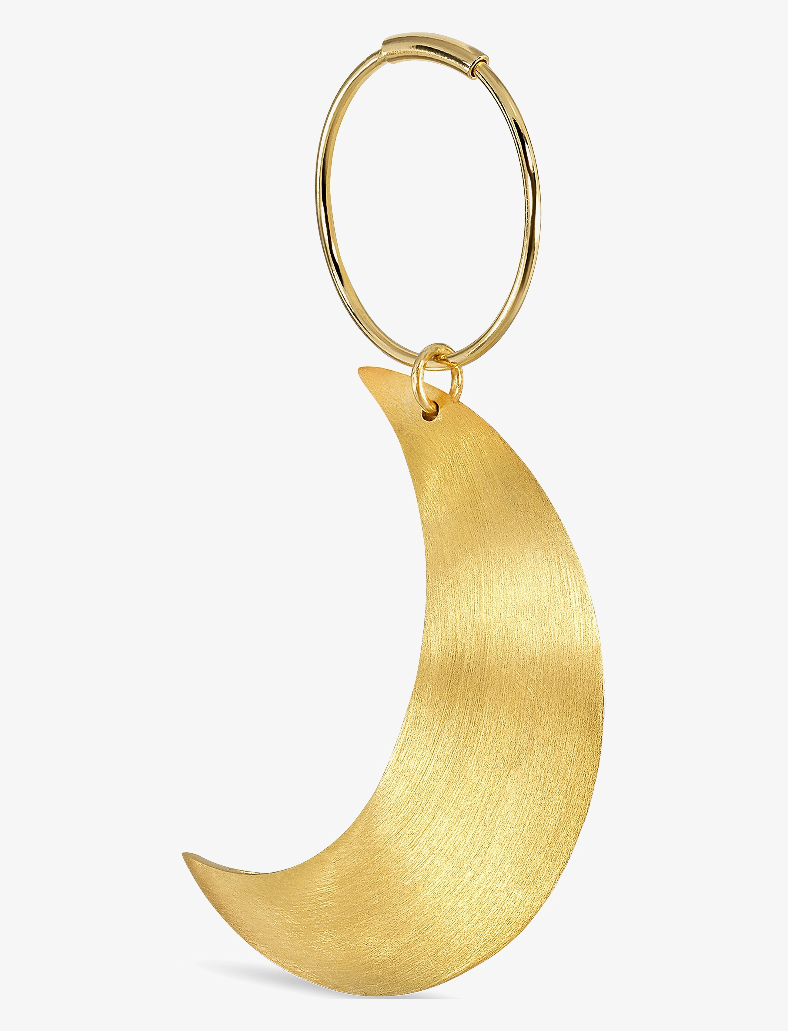 Jane Koenig - Big Half Moon Creole - pendant earrings - 18 carat goldplated sterlingsilver - 1