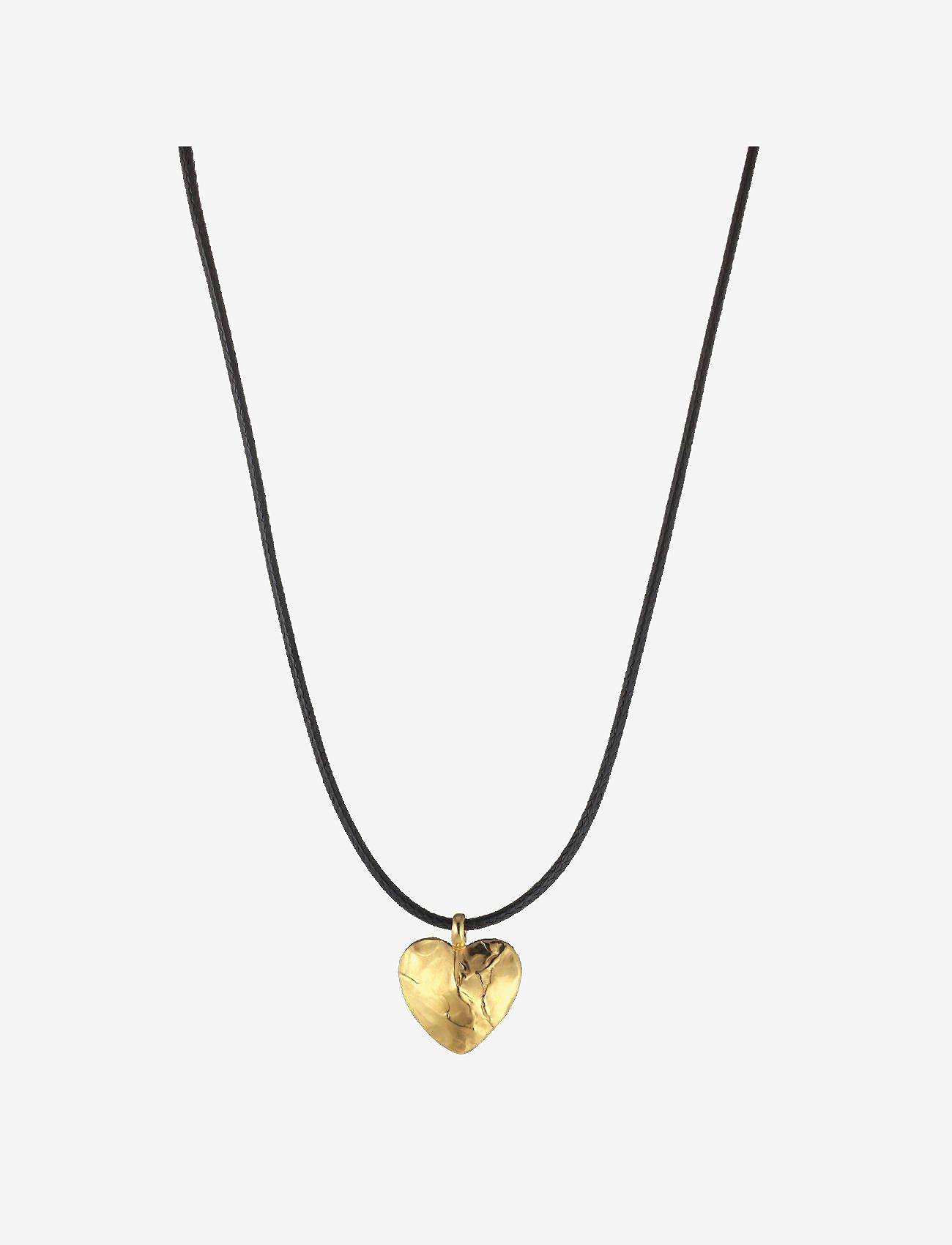 Jane Koenig - Bruised Heart String - pendant necklaces - gold - 0