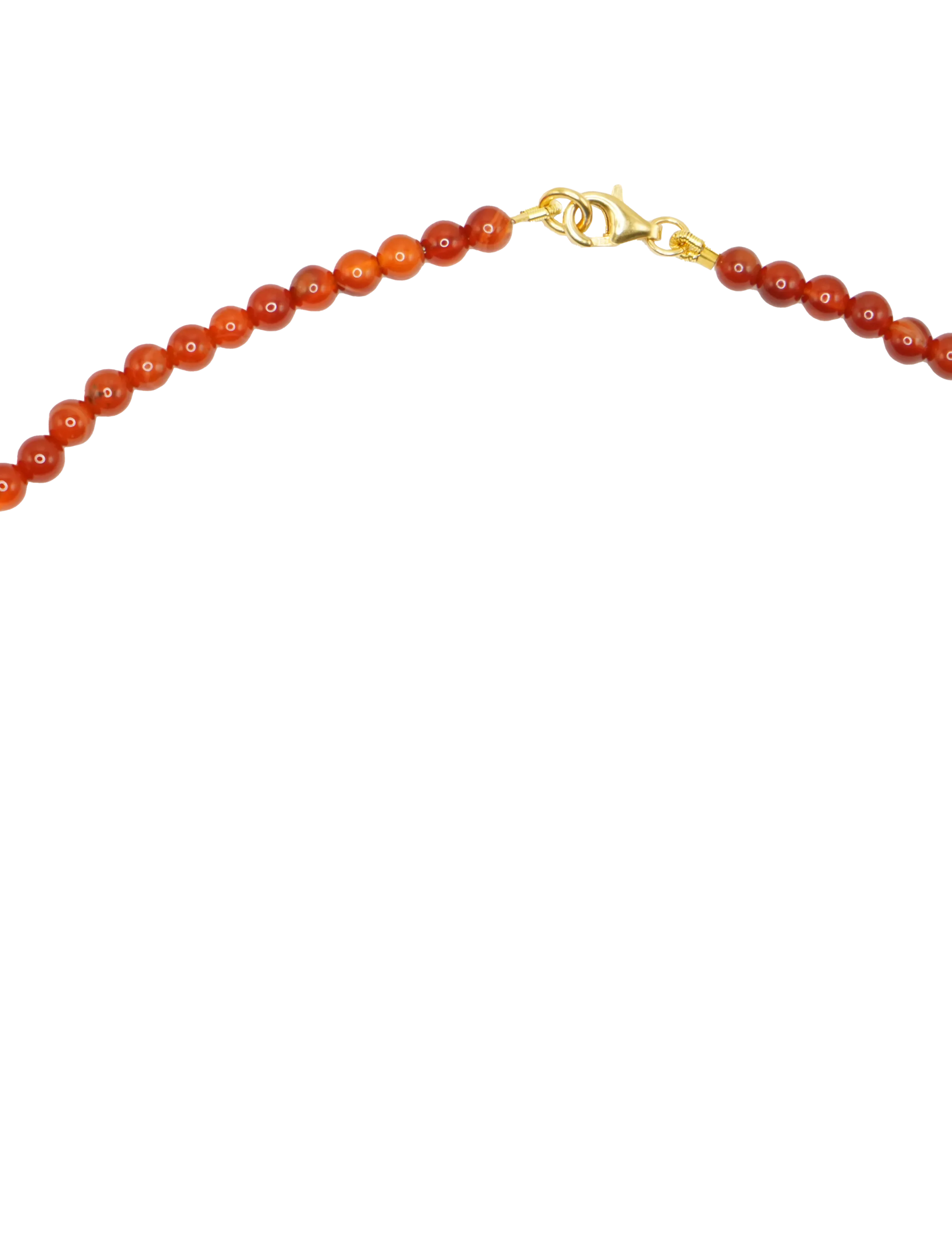 Jane Koenig - Bead necklace Carnelian - 18 carat goldplated sterlingsilver - 1