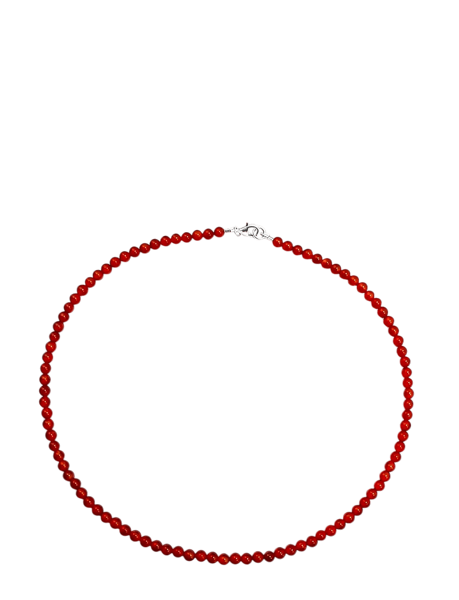 Jane Koenig - Bead necklace Carnelian - sterlingsilver - 0