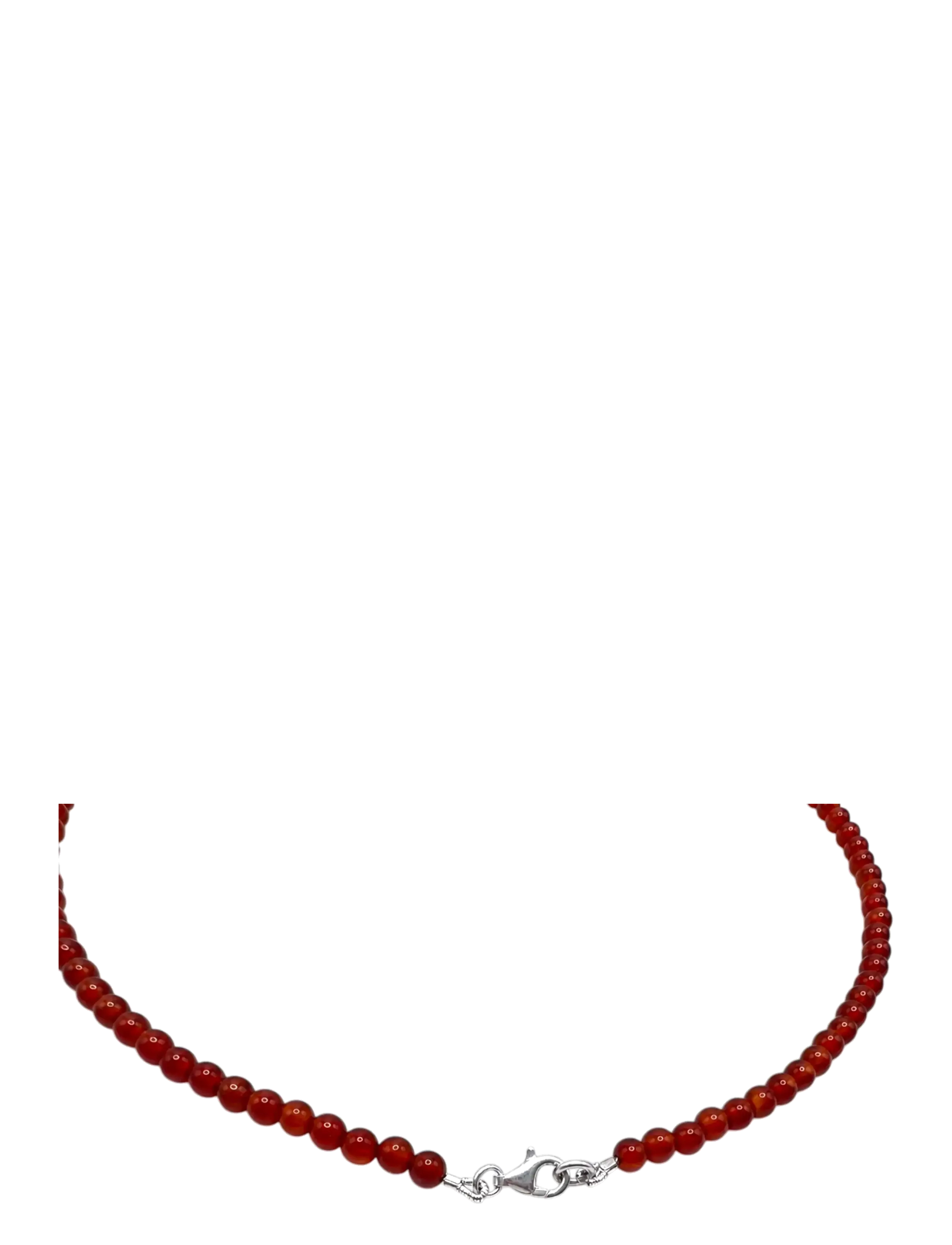 Jane Koenig - Bead necklace Carnelian - sterlingsilver - 1