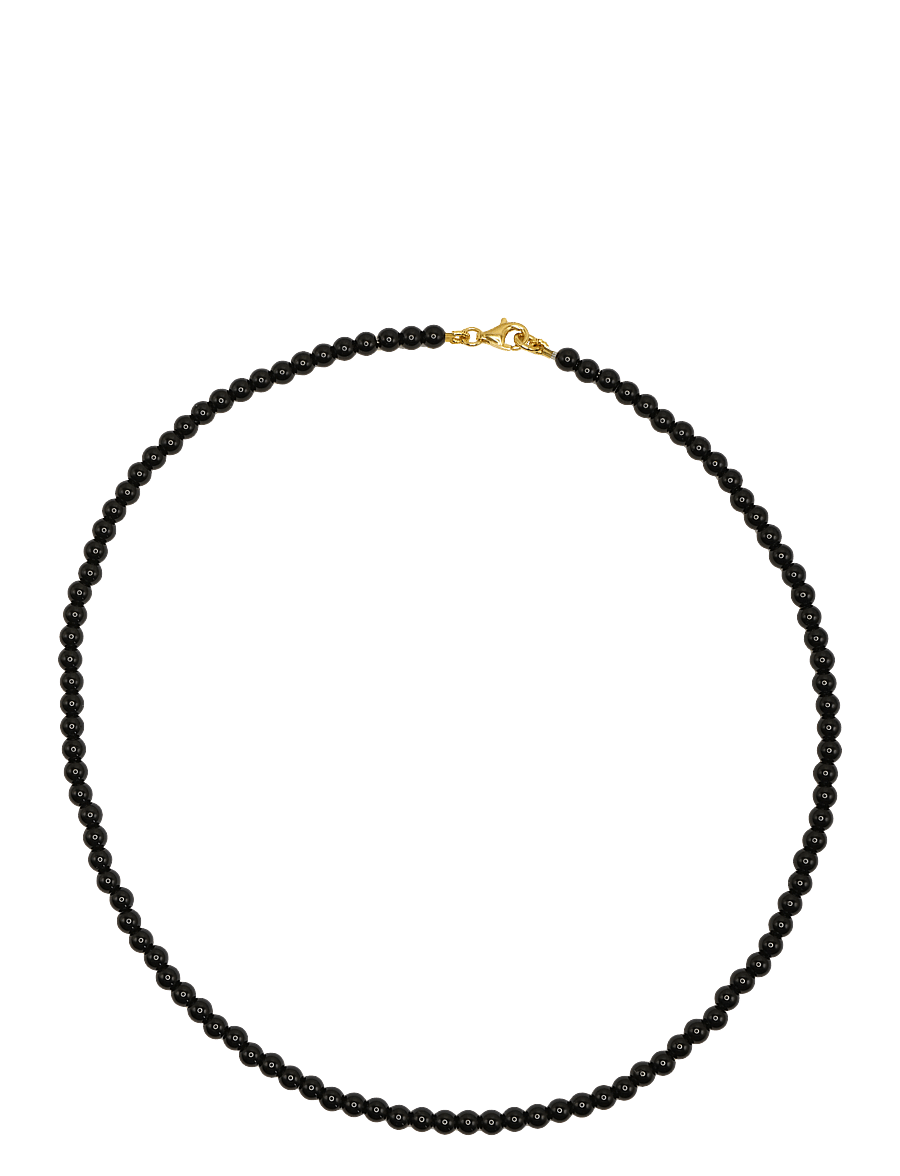Jane Koenig - Bead necklace Onyx - 18 carat goldplated sterlingsilver - 0