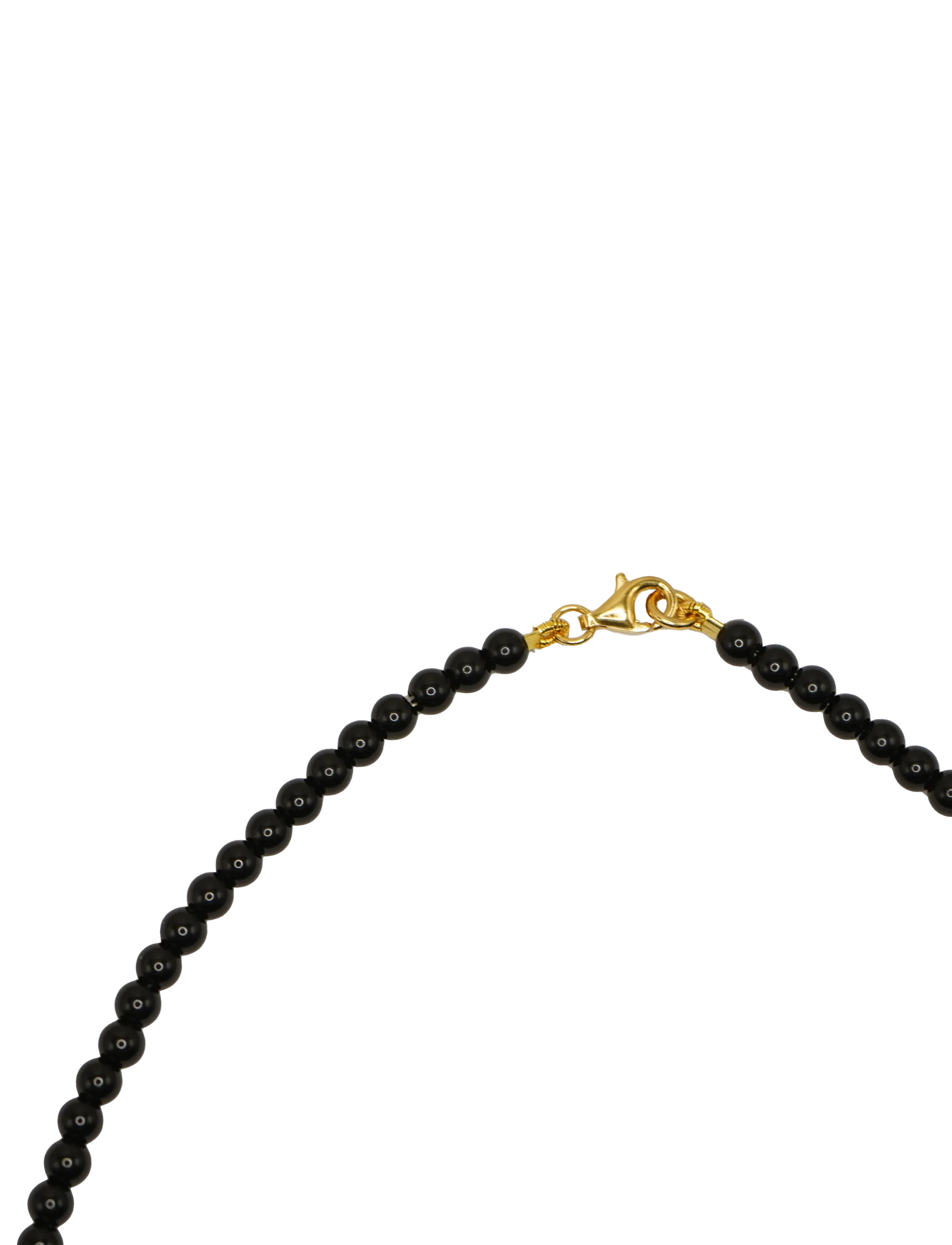 Jane Koenig - Bead necklace Onyx - 18 carat goldplated sterlingsilver - 1