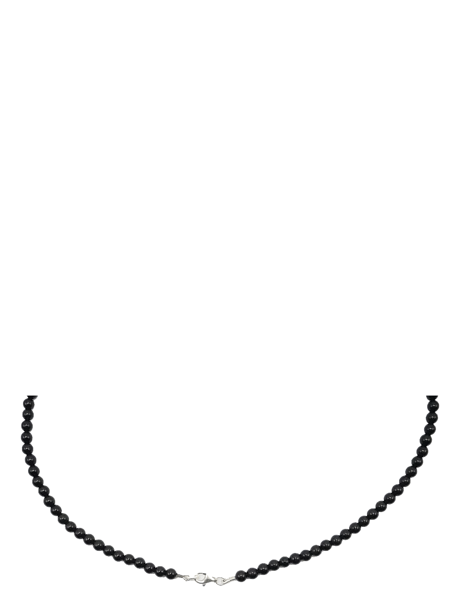 Jane Koenig - Bead necklace Onyx - sterlingsilver - 1