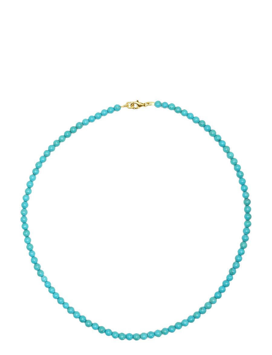 Jane Koenig - Bead necklace Turquoise - 18 carat goldplated sterlingsilver - 0