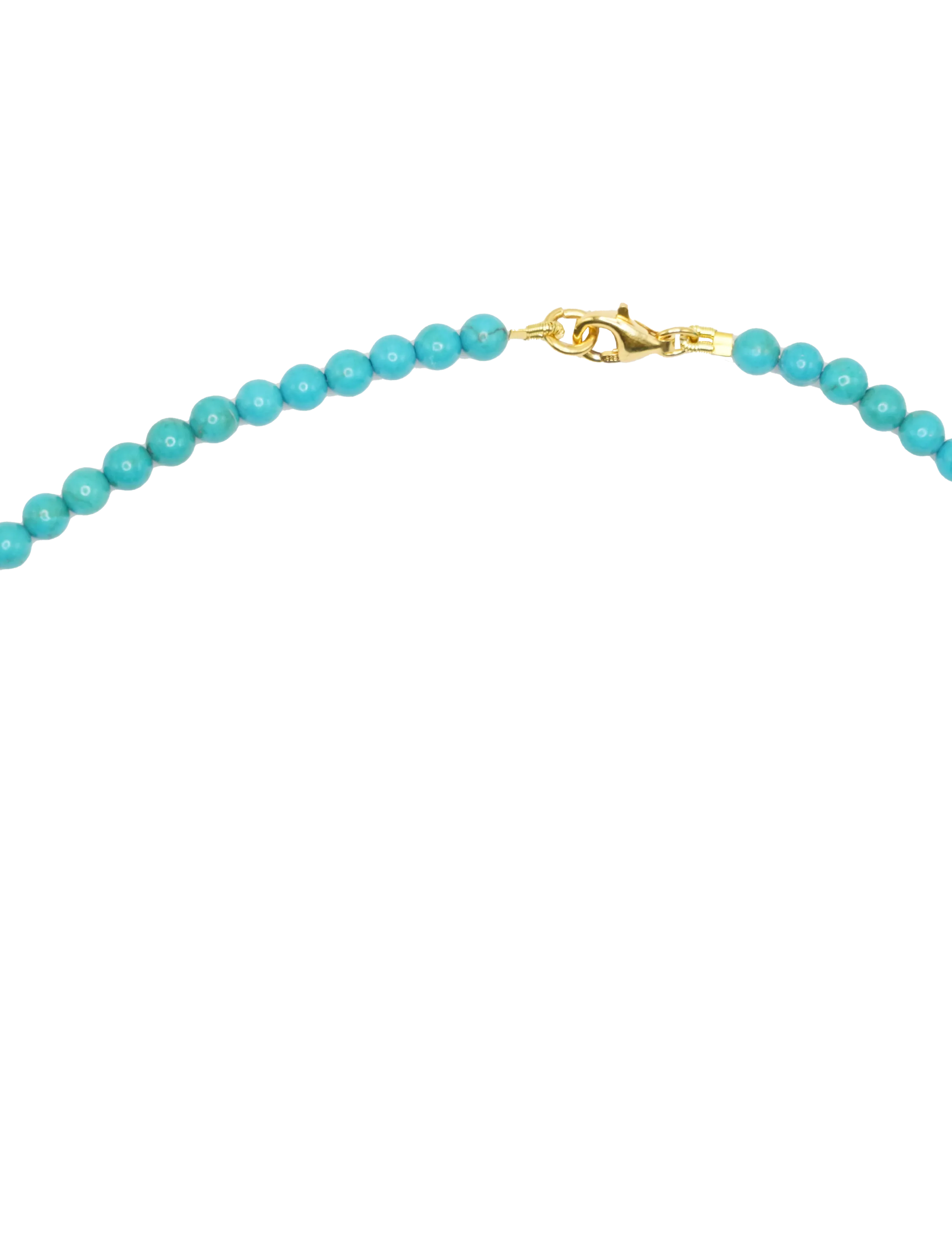 Jane Koenig - Bead necklace Turquoise - 18 carat goldplated sterlingsilver - 1
