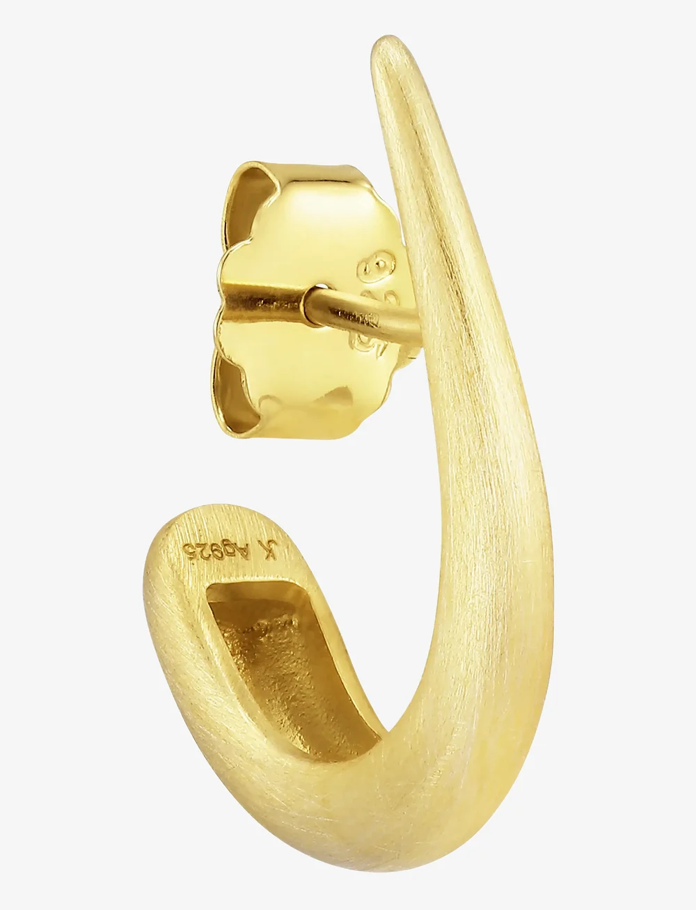 Jane Koenig - Big Orbis Drop Stud - enkelte øreringe - 18 carat goldplated sterlingsilver - 1