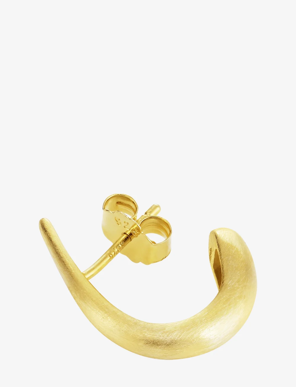 Jane Koenig - Big Orbis Drop Stud - enkelte øreringe - 18 carat goldplated sterlingsilver - 2