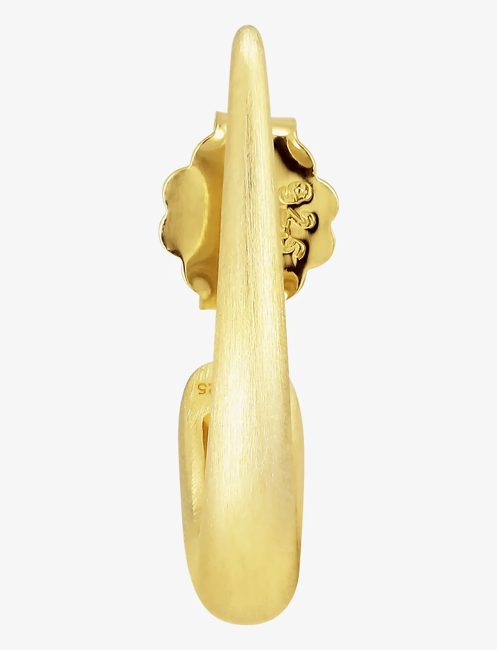 Jane Koenig - Big Orbis Drop Stud - enkelte øreringe - 18 carat goldplated sterlingsilver - 3
