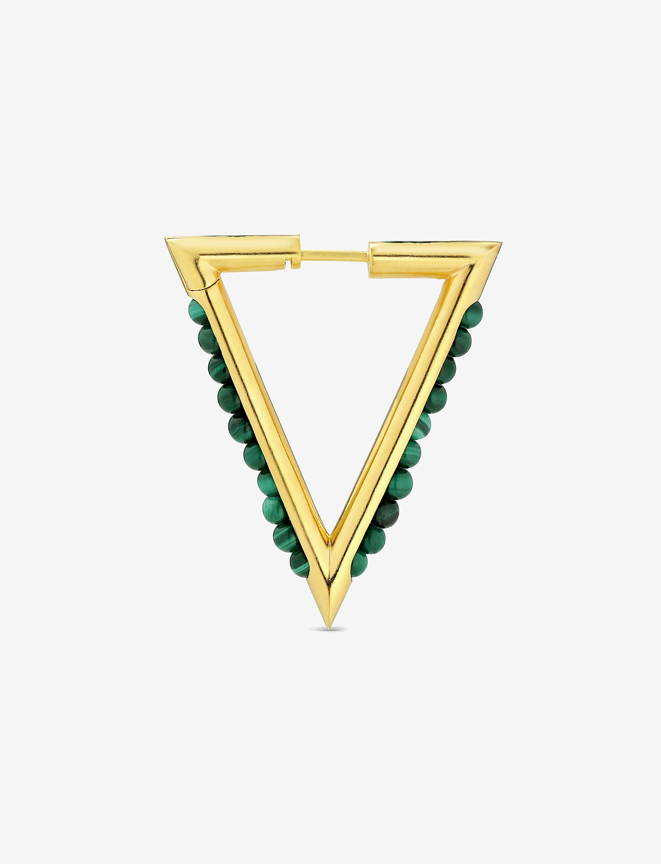 Jane Koenig - Bermuda Malachite Earring, gold-plated sterling silver - gold - 0