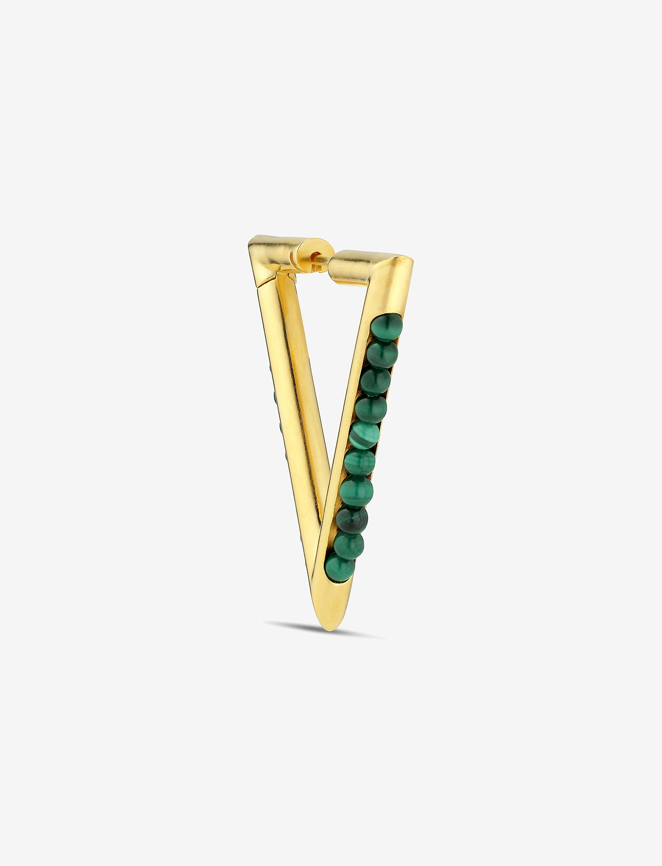 Jane Koenig - Bermuda Malachite Earring, gold-plated sterling silver - gold - 1