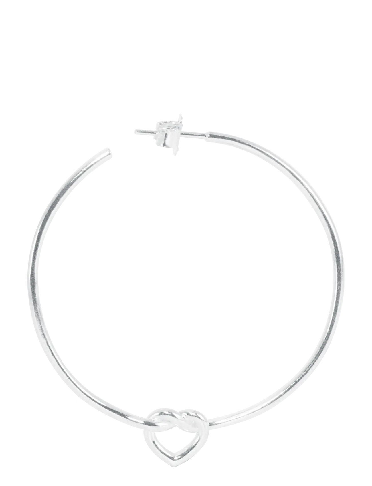 Jane Koenig Big Tied Heart Hoop - Hoops - STERLINGSILVER / silver