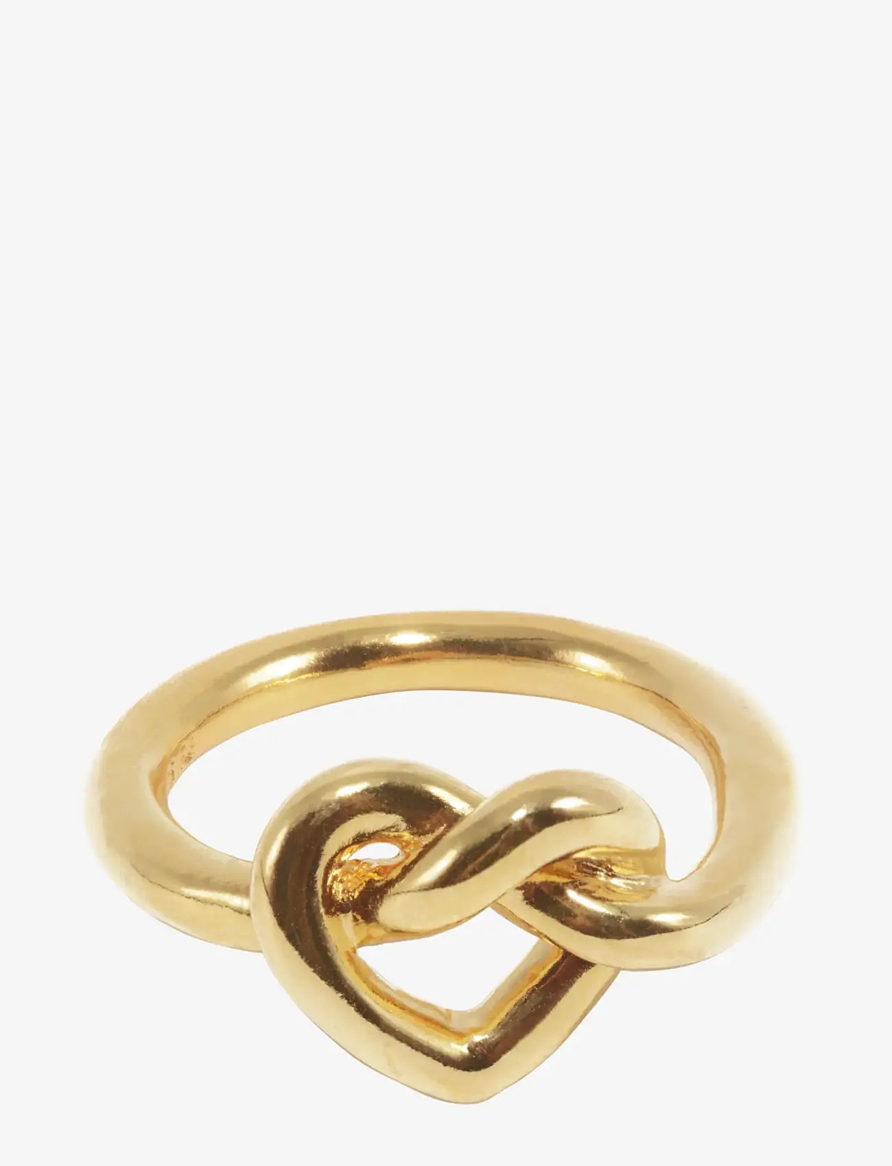 Jane Koenig - Big Tied Heart Ring - ringar - 18 carat goldplating - 0