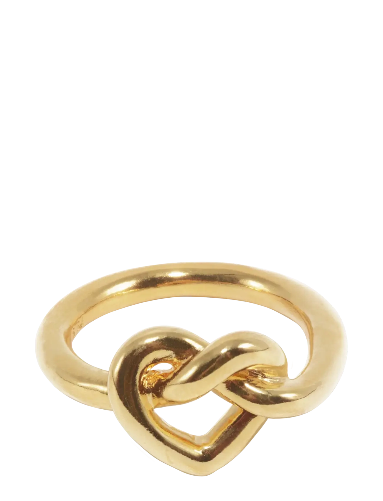 Big Tied Heart Ring - 18 CARAT GOLDPLATING