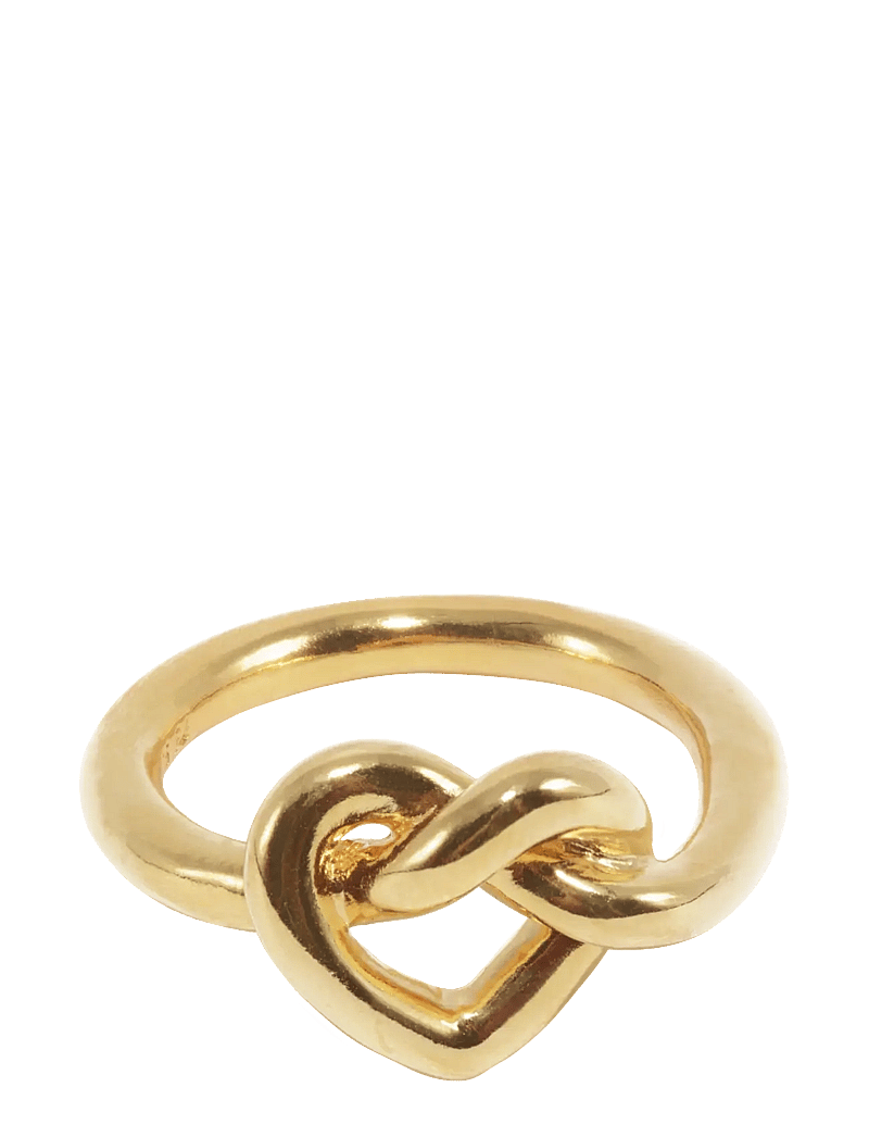 Jane Koenig - Big Tied Heart Ring - echtschmuck - 18 carat goldplating - 0