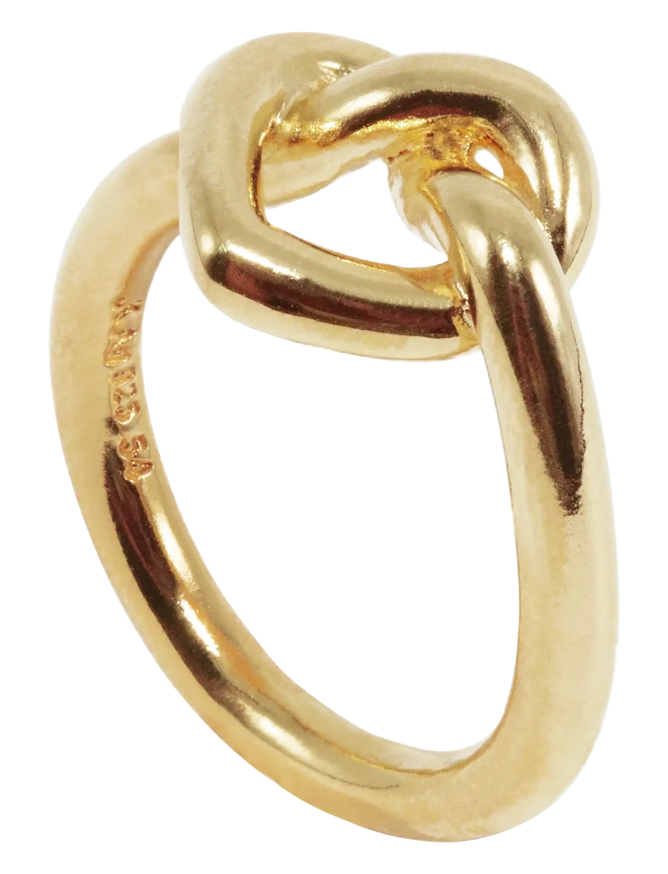 Jane Koenig - Big Tied Heart Ring - echtschmuck - 18 carat goldplating - 2