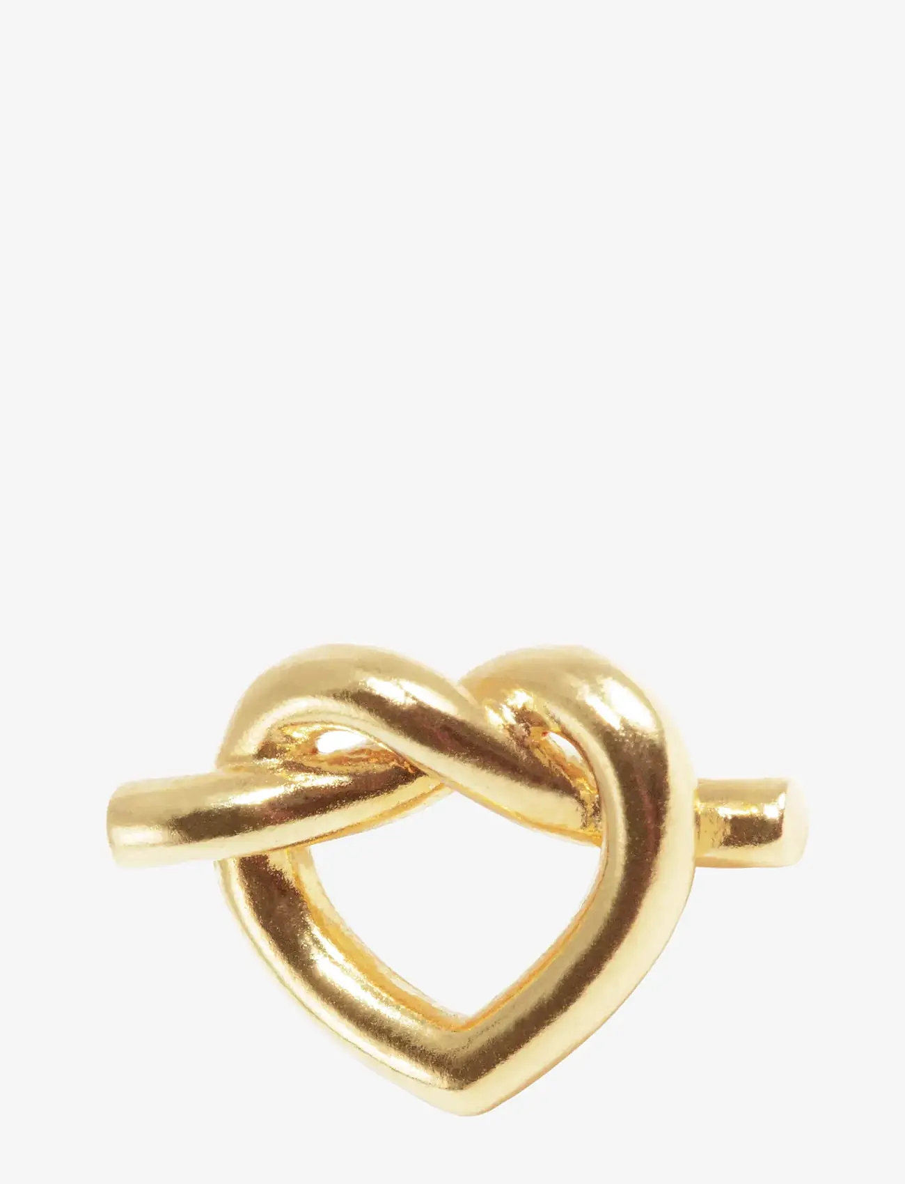 Jane Koenig - Big Tied Heart Stud - studs örhängen - 18 carat goldplating - 0