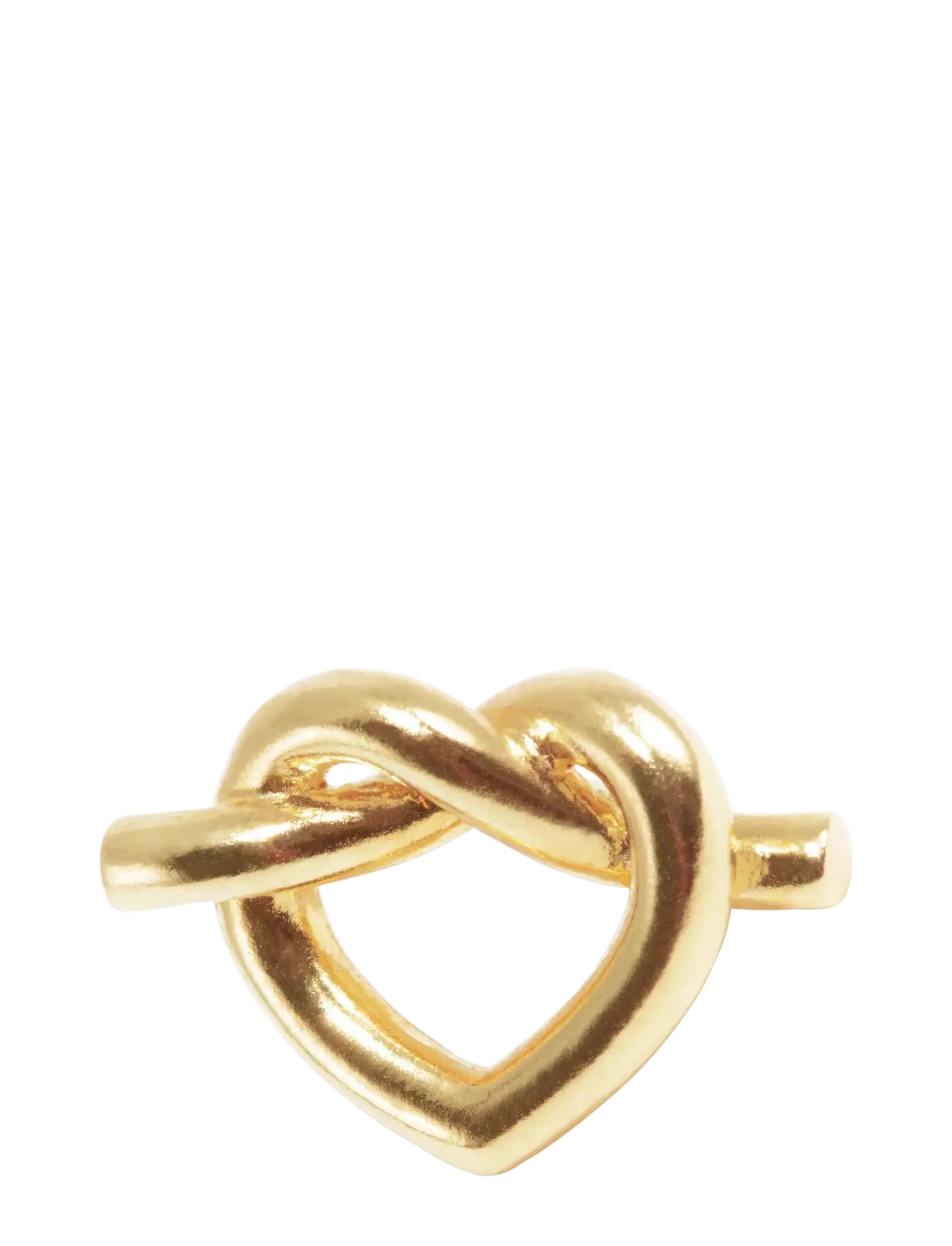 Big Tied Heart Stud - 18 CARAT GOLDPLATING