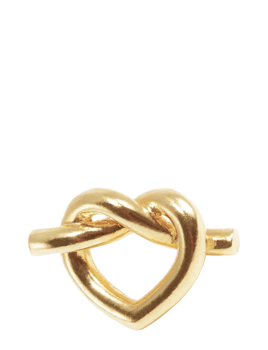 Jane Koenig - Big Tied Heart Stud - ohrstecker - 18 carat goldplating - 0