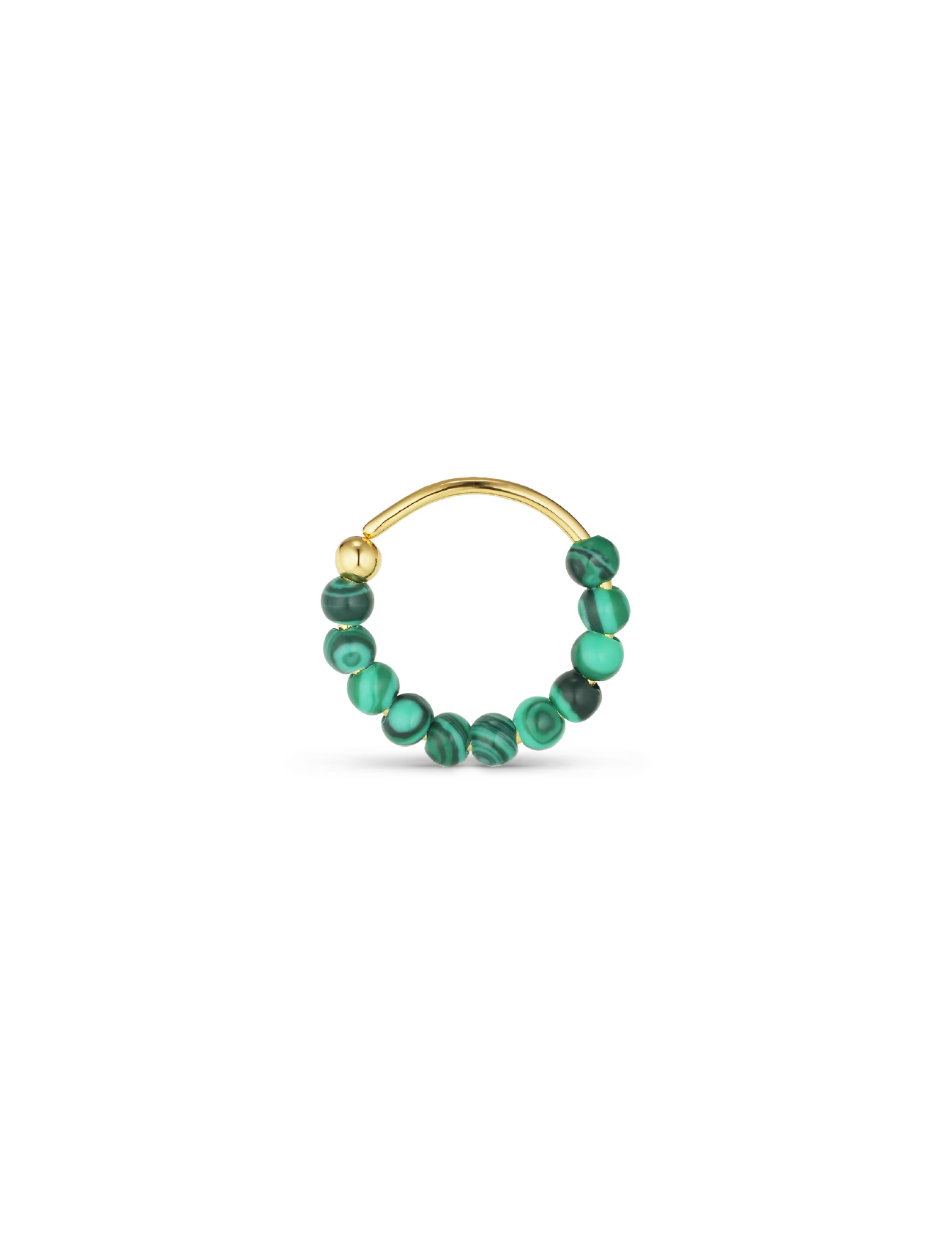 Jane Koenig - Bermuda Malachite Twist, gold-plated sterling silver - yhden pakkauksen korvakoru - gold - 0
