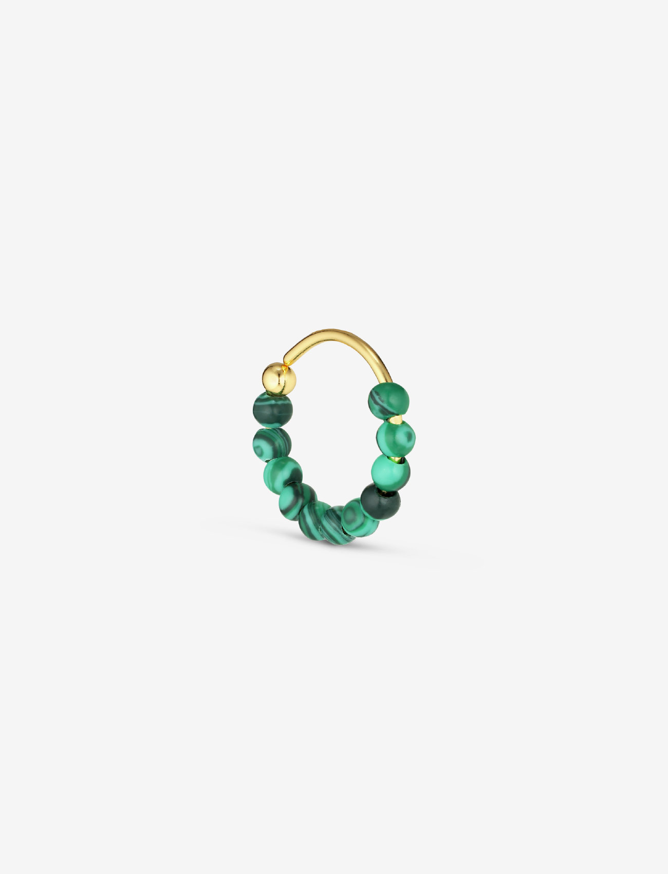 Jane Koenig - Bermuda Malachite Twist, gold-plated sterling silver - enskilt örhänge - gold - 1