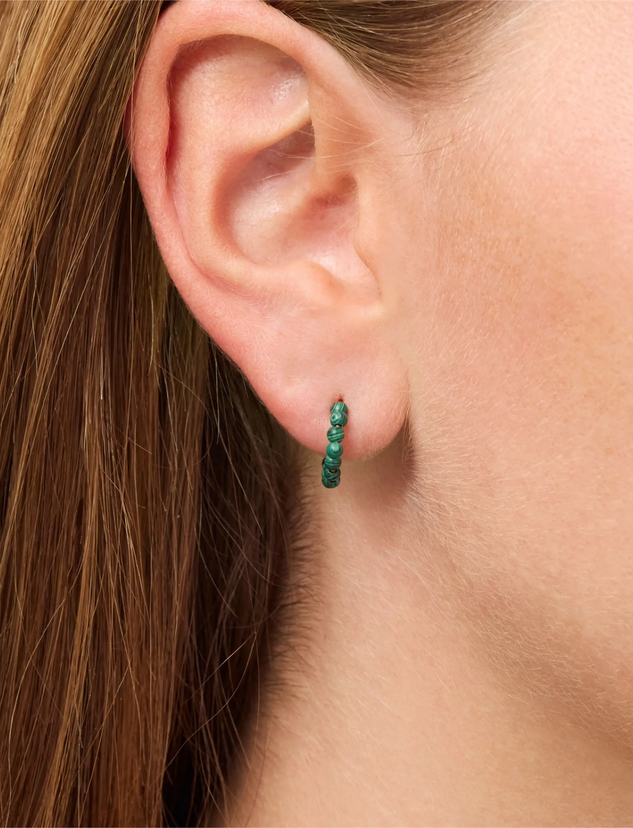 Jane Koenig Bermuda Malachite Twist, Gold-Plated Sterling Silver, One Size, Earrings, Grün - Hoops, Frauen