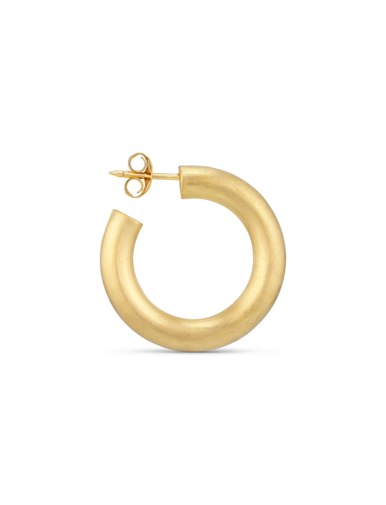 Jane Koenig Chunky Hoop, Gold-Plated Silver, One Size, Earrings, Gold - Hoops, Frauen