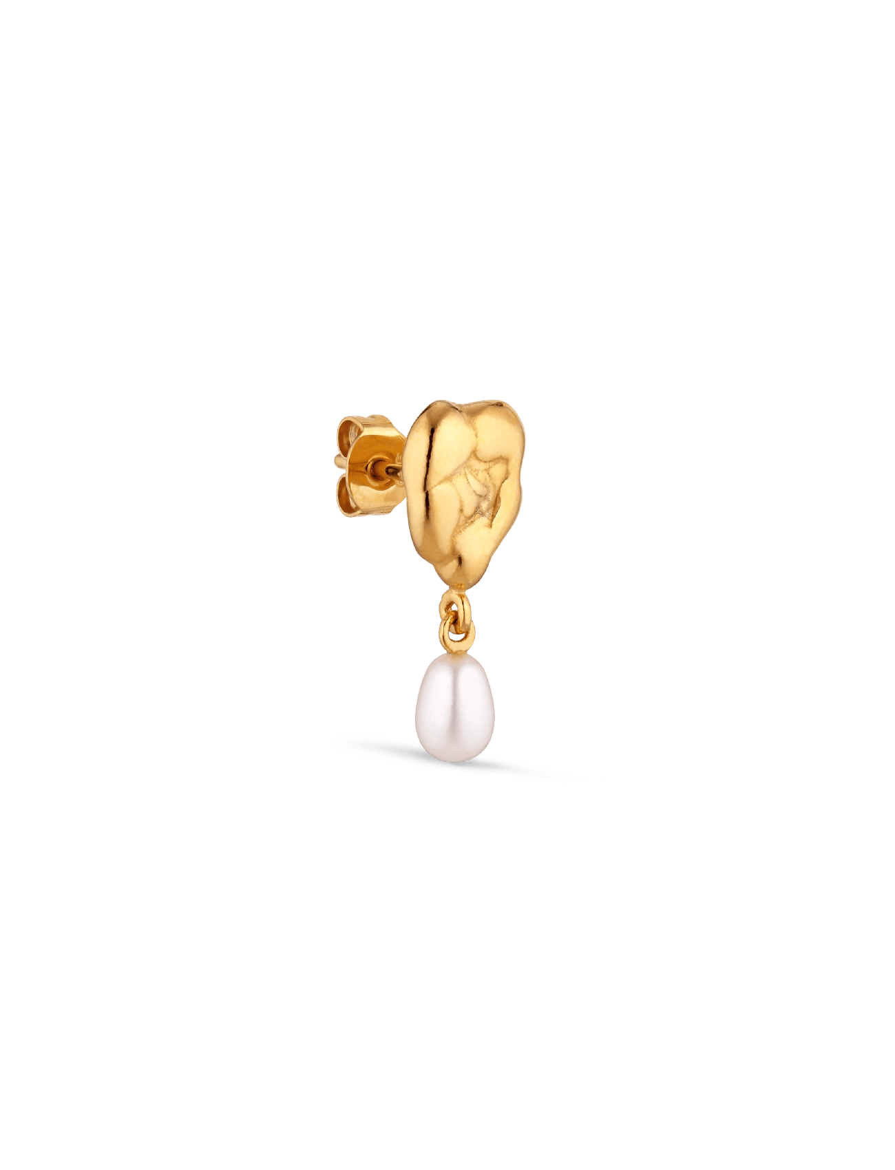 Jane Koenig Drippy Earstud With Pearl Pendant, One Size, Earrings, Gold - Pendants Frauen